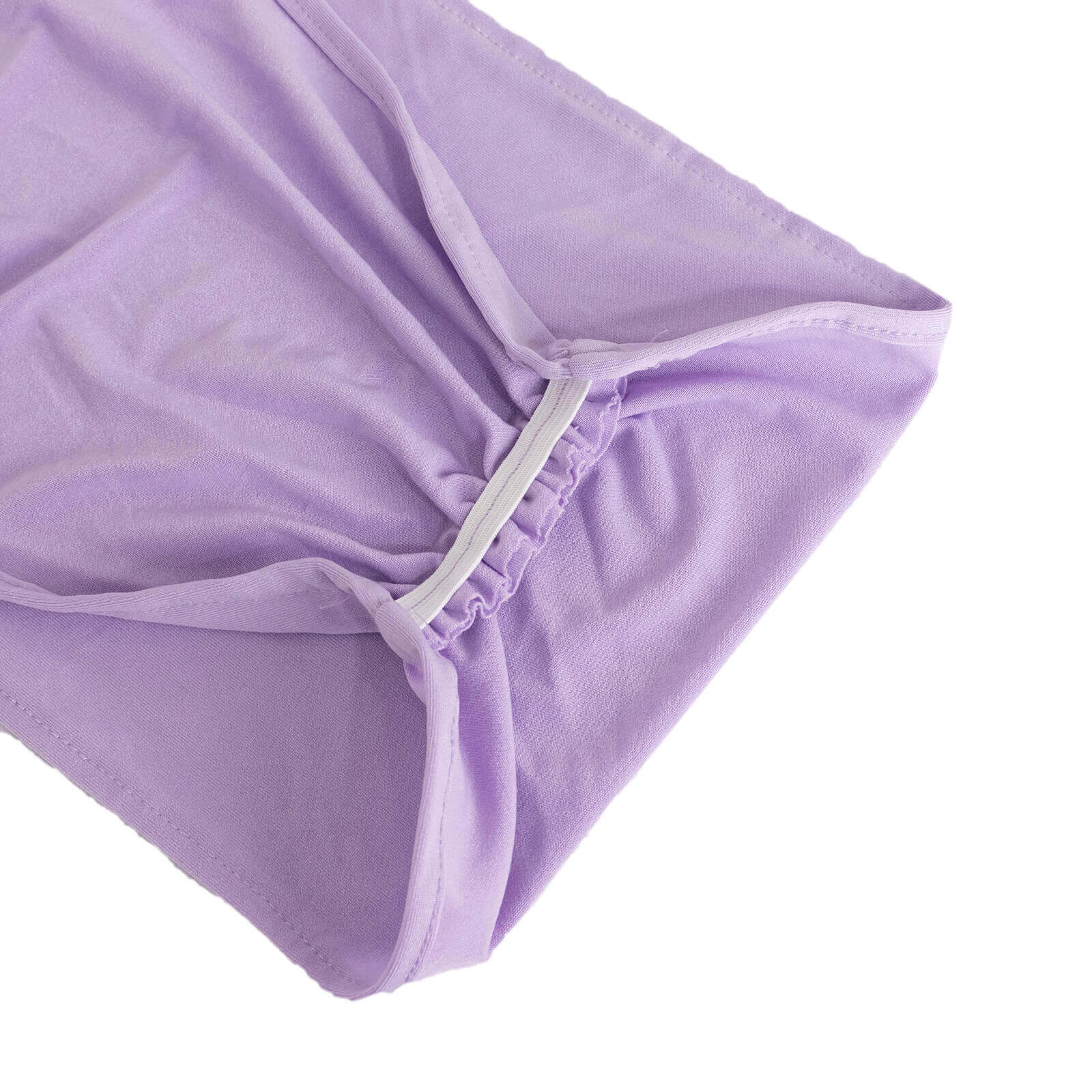 5-Pack Lavender Lilac Ruffled Spandex Chair Sashes - Wide & Easy Stretch Bands