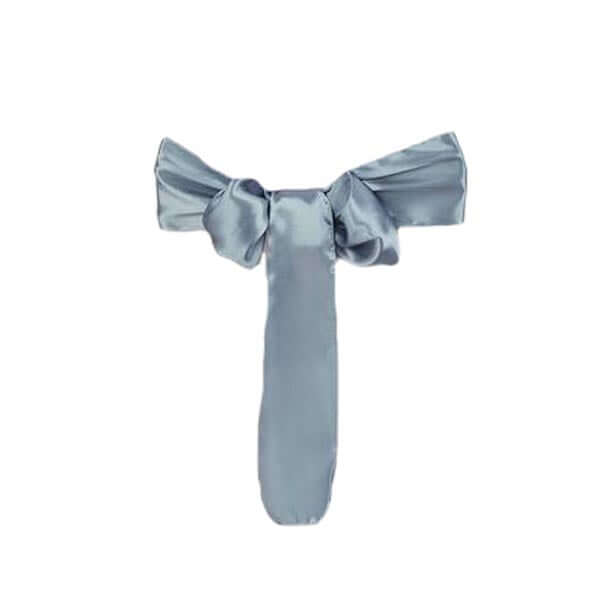 5-Pack Dusty Blue Satin Chair Sashes - Durable, Shiny Chair Bows, Great Deal