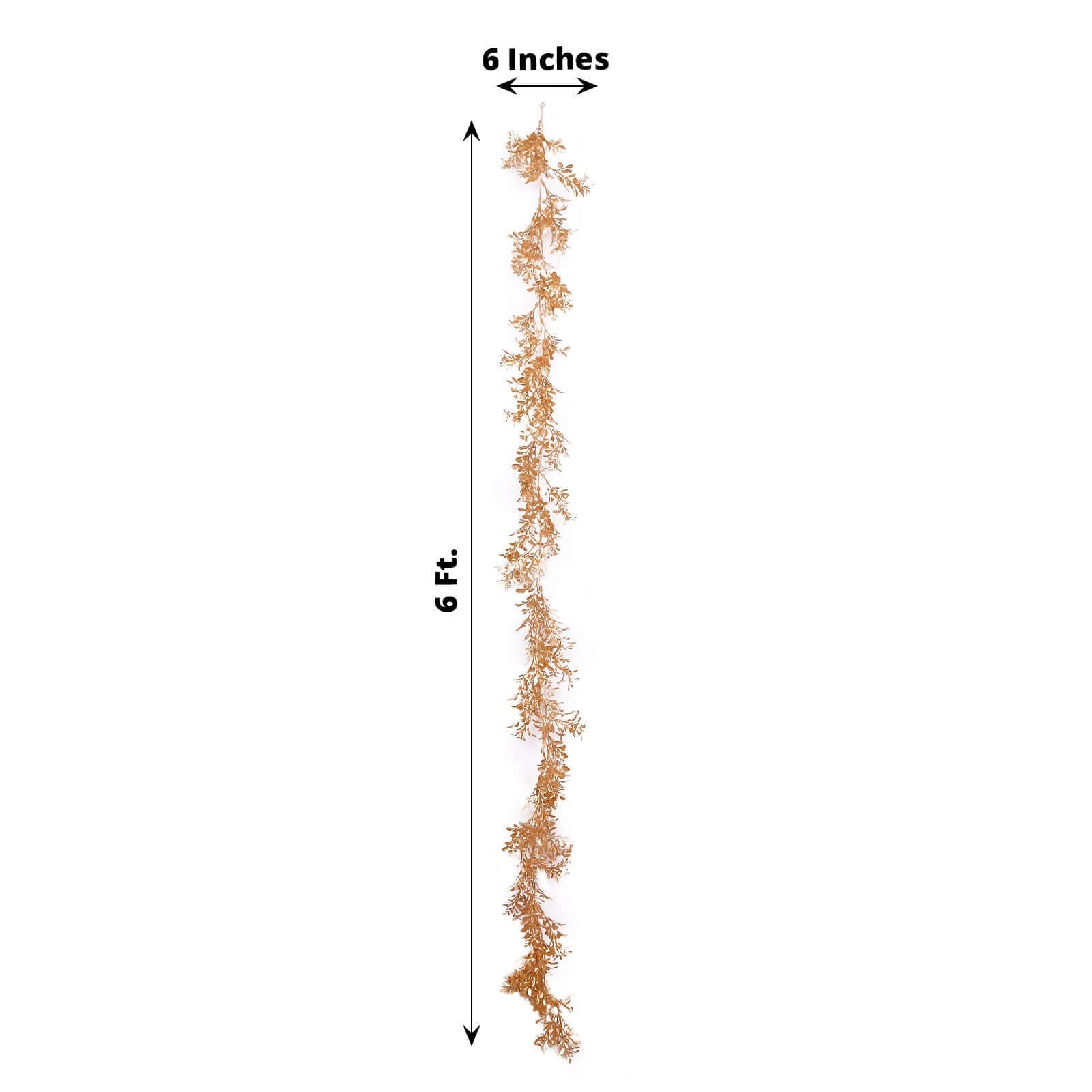 Hot Sale! 6ft Metallic Gold Artificial Boxwood Leaf Table Garland for Modern Event Decor