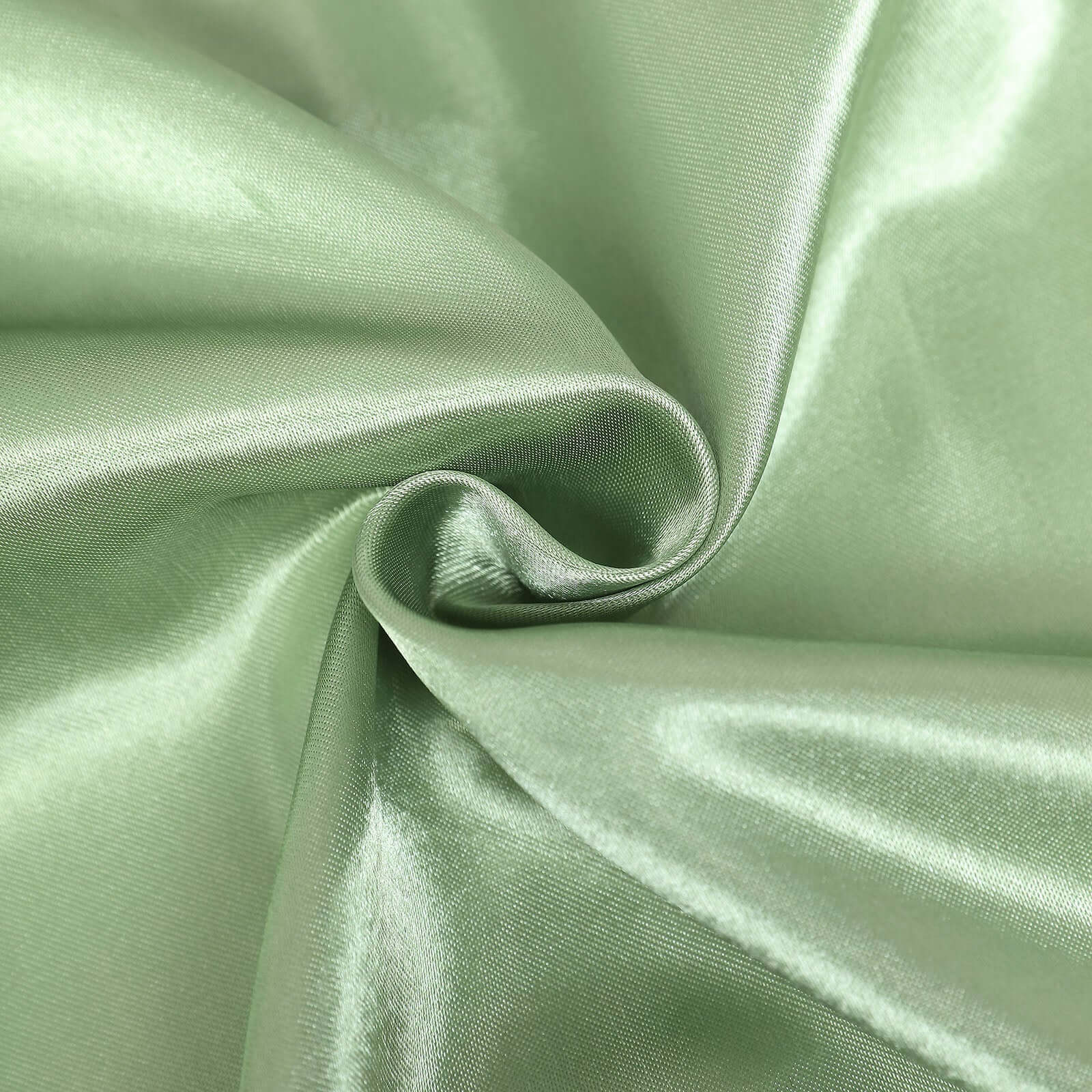 Sage Green Satin Self - Tie Chair Cover: Universal for Folding, Dining & Banquet Chairs