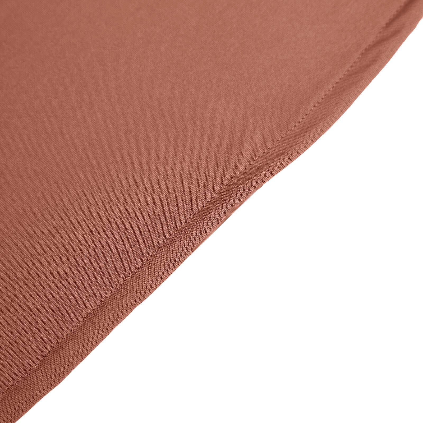 Hot Deal! 7ft Custom-Fitted Spandex Half Moon Chiara Matte Terracotta (Rust) Wedding Arch Backdrop Stand Cover