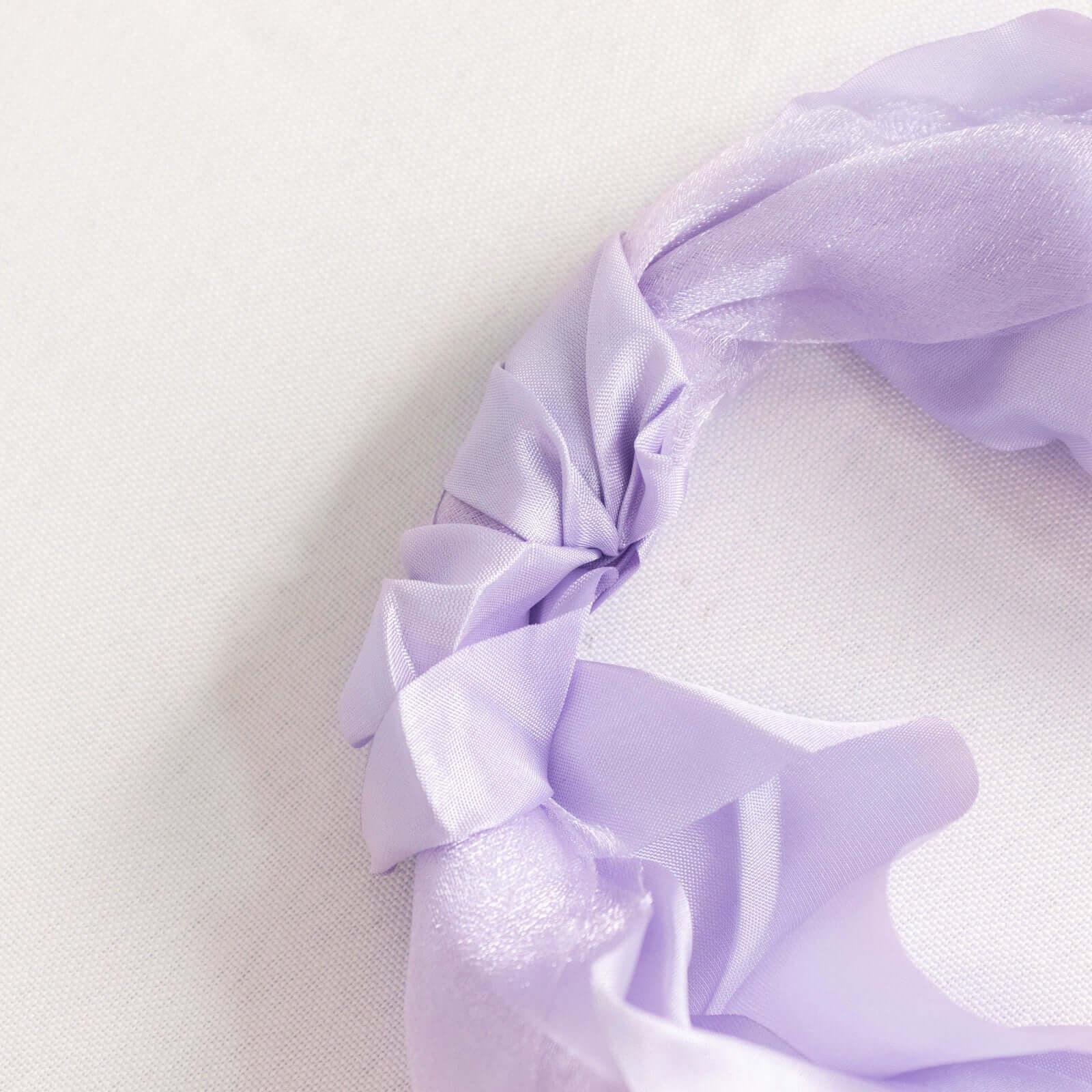 Special Offer! 5-Pack Lavender Lilac Chiffon Satin Chair Sashes with Curly Willow Style