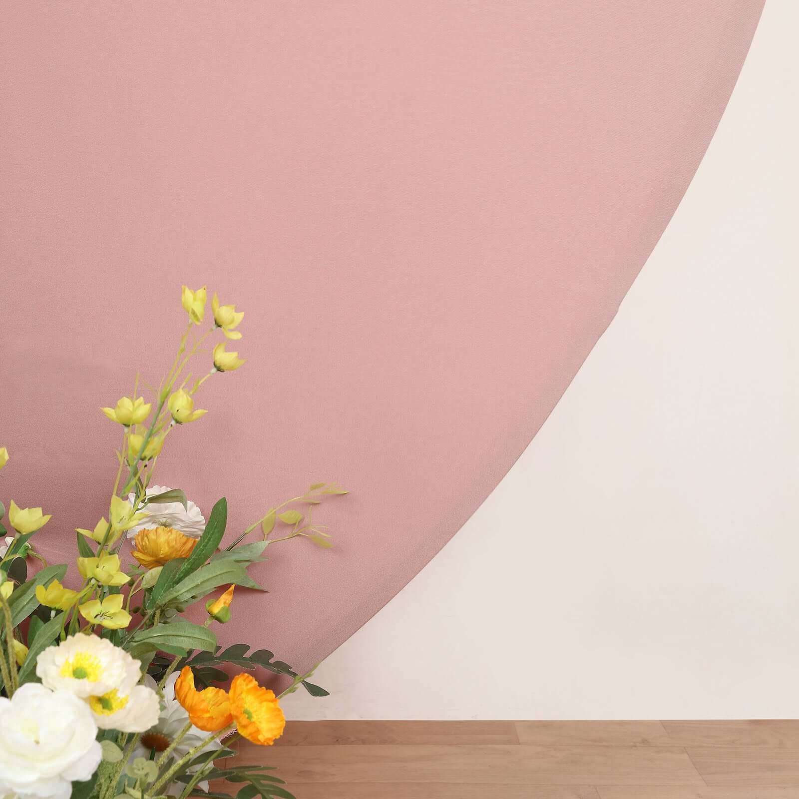 7.5ft Dusty Rose Spandex Party Backdrop Cover - Double-Sided Fit!