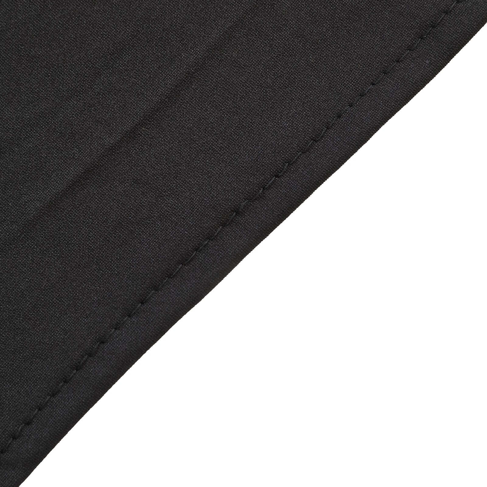 6ft Double-Sided Matte Black Spandex Fitted Cover for Round Top Wedding Arch Stand - Ideal Decor