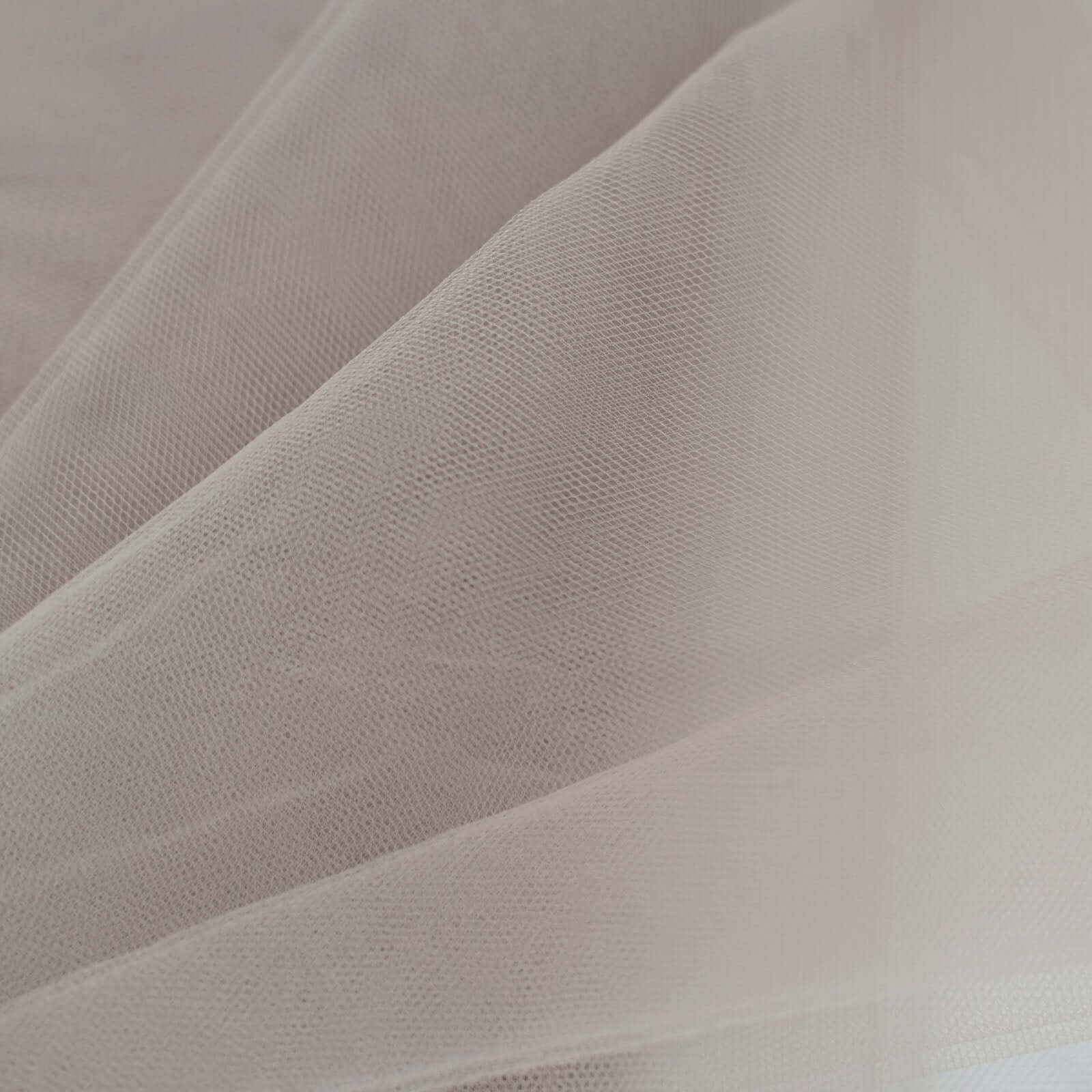 40-Yard Taupe Tulle Fabric Bolt, 54-Inch Wide, Ideal for DIY Crafts
