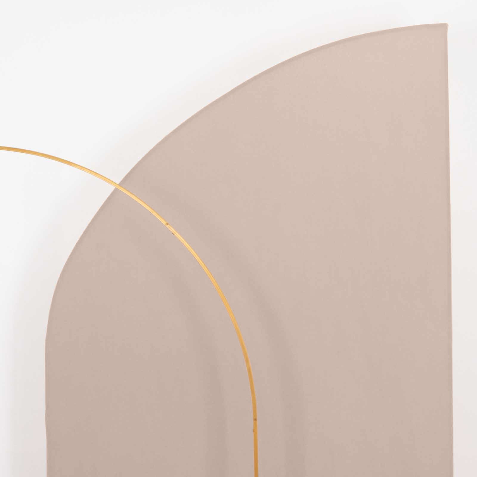 Hot Sale! 8ft Nude Spandex Fitted Cover for Half Moon Wedding Backdrop Stand