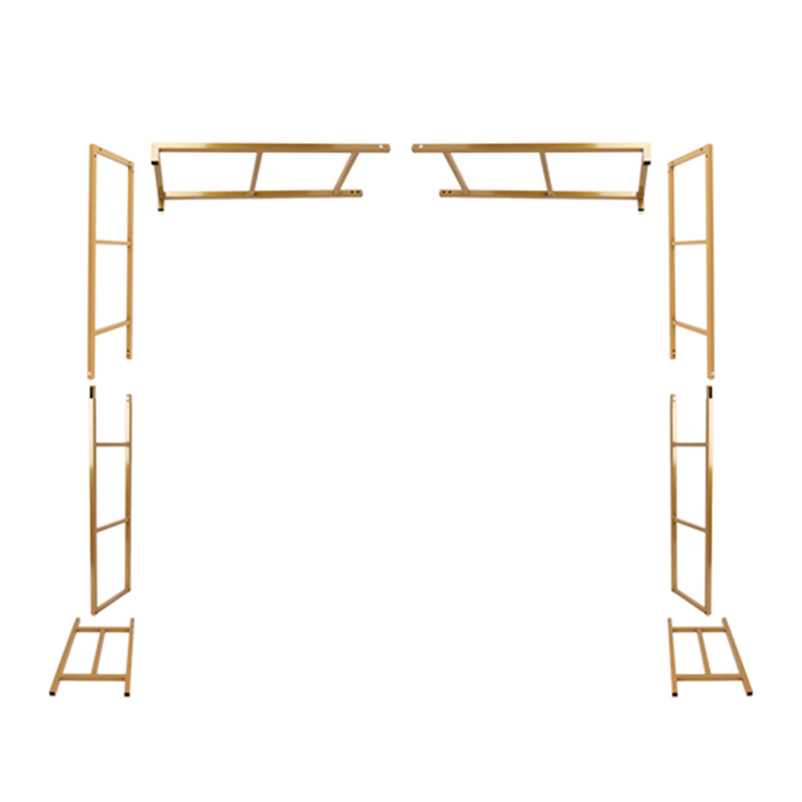 Exclusive 6ft x 6ft Gold Freestanding Square Arbor Backdrop Stand for Table - Ideal for Decor