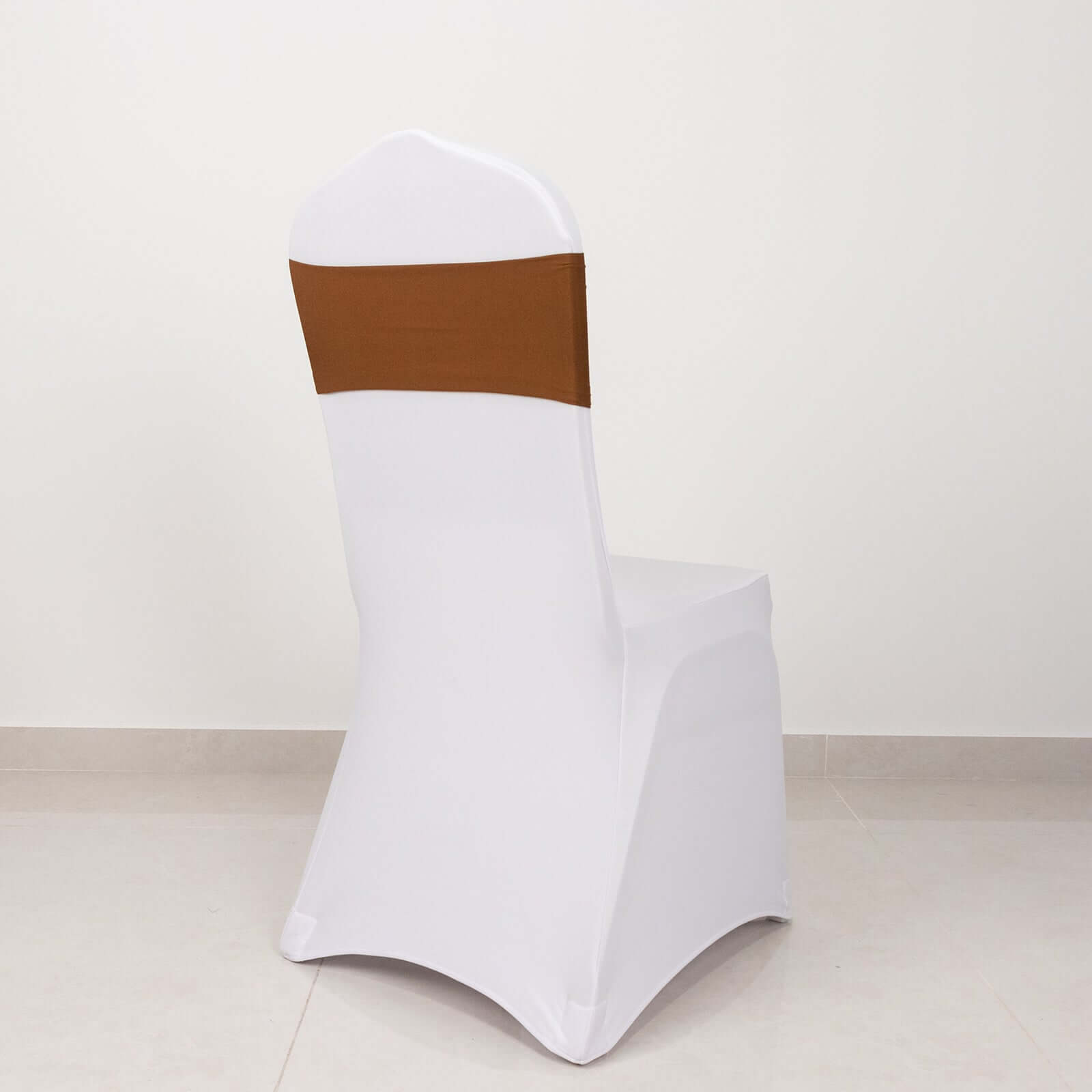 5-Piece Cinnamon Brown Stretch Spandex Heavy-Duty Chair Sashes, 5x12