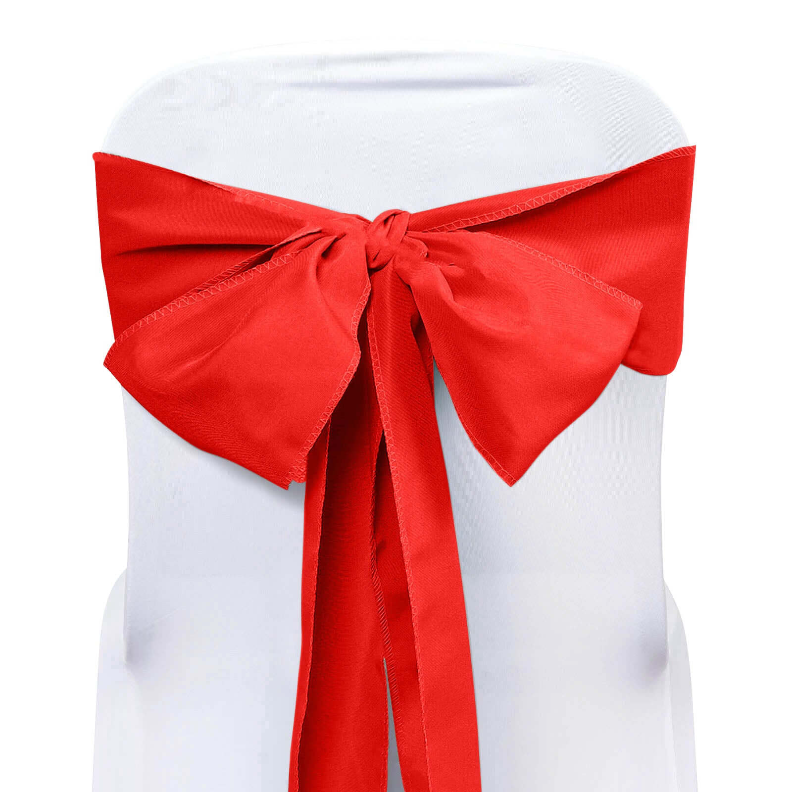 Hot Deal! 5-Piece Set of Red Polyester Chair Sashes, 6x108 Inches