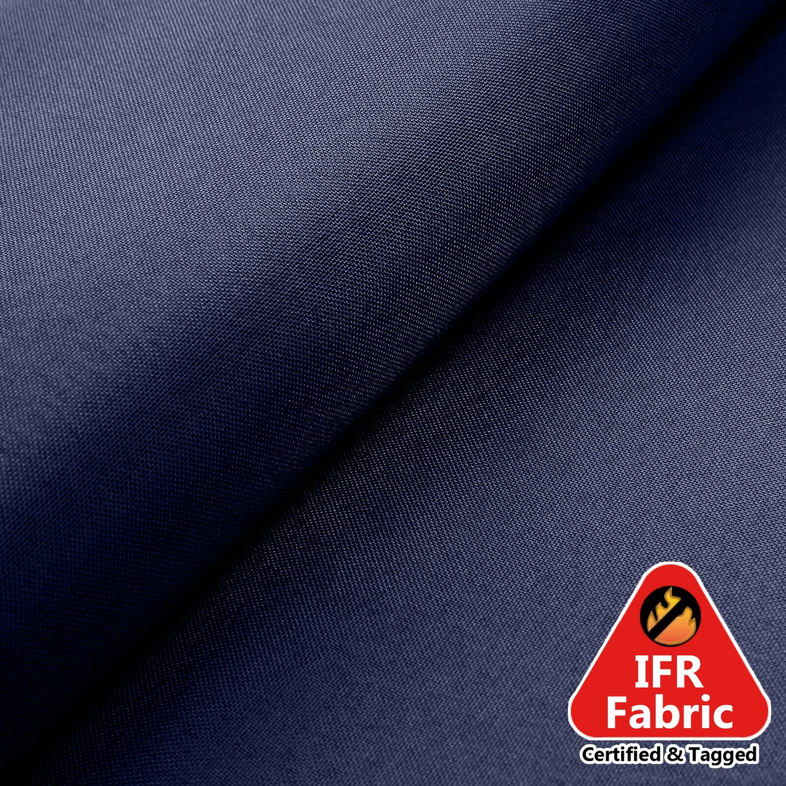 54-Inch Wide, 10-Yard Navy Blue Fire-Retardant Polyester Fabric Bolt for DIY Crafts and Decor