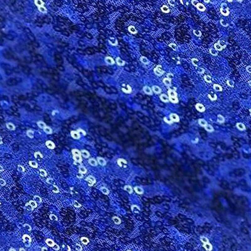 Hot Sale! 54-Inch Wide, 4-Yard Royal Blue Sequin Fabric Roll for DIY Crafts