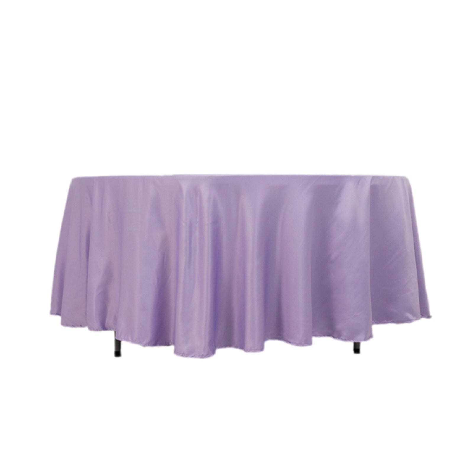 Premium Lavender Lilac Lamour Satin 108-Inch Round Tablecloth - Durable & Silk-Like Cover