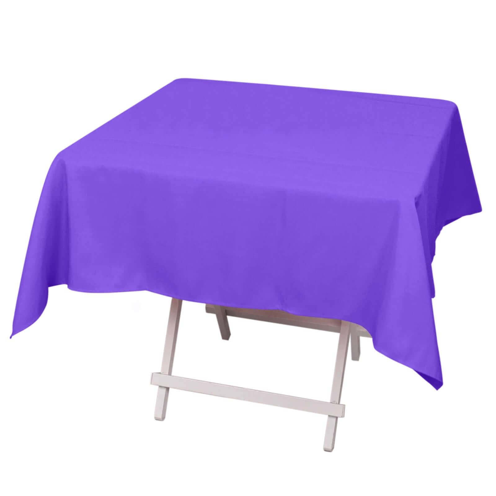 Hot Sale! 54x54 Purple Square Polyester Tablecloth - 220GSM Stain & Wrinkle Resistant
