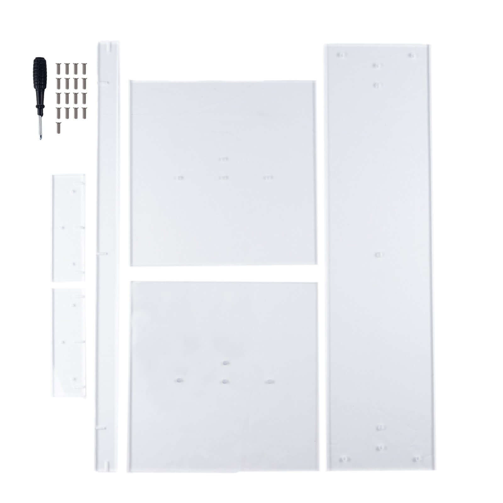 Clear Acrylic Flower Pedestal Display Stand with Square Bases - 10mm Thick, 32" Tall