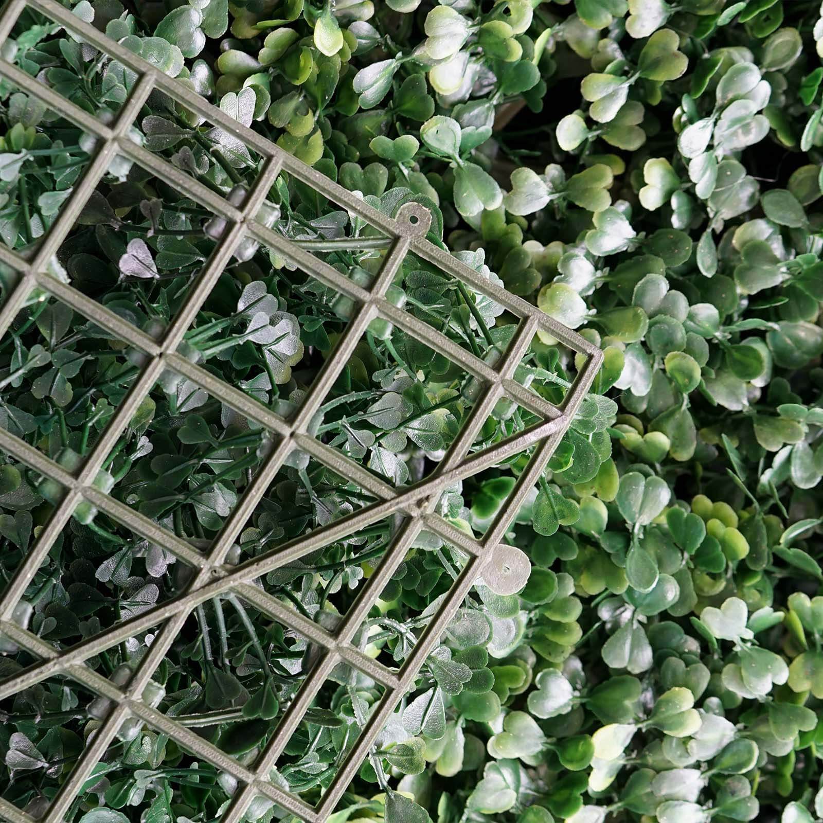 11 Sq ft. Artificial Dark Green Boxwood Hedge Mat - Set of 4 Panels