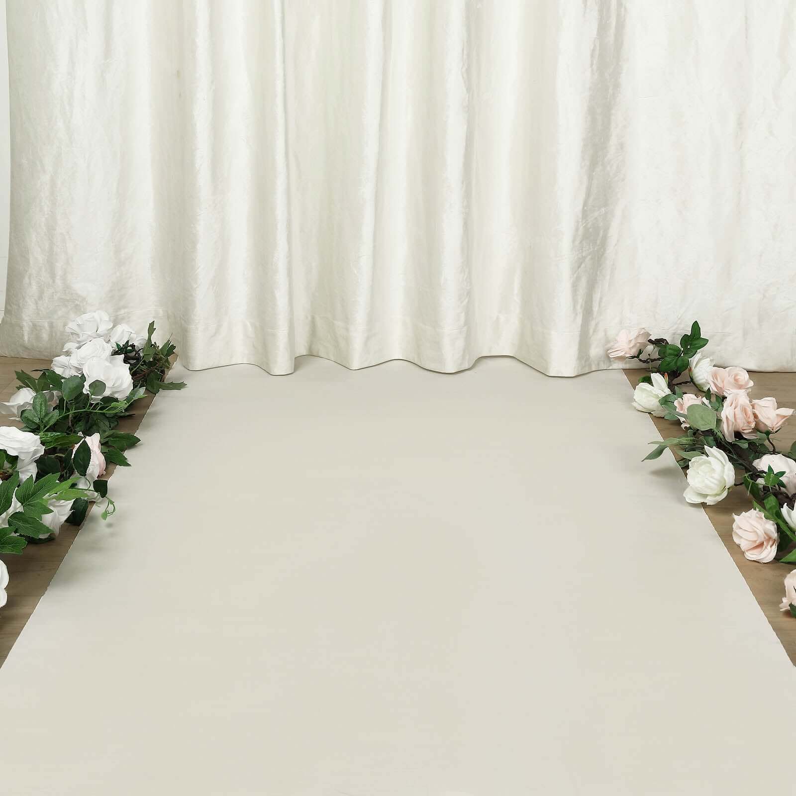 Hot Deal! 40x100ft Ivory PVC Aisle Runner for Weddings & Events