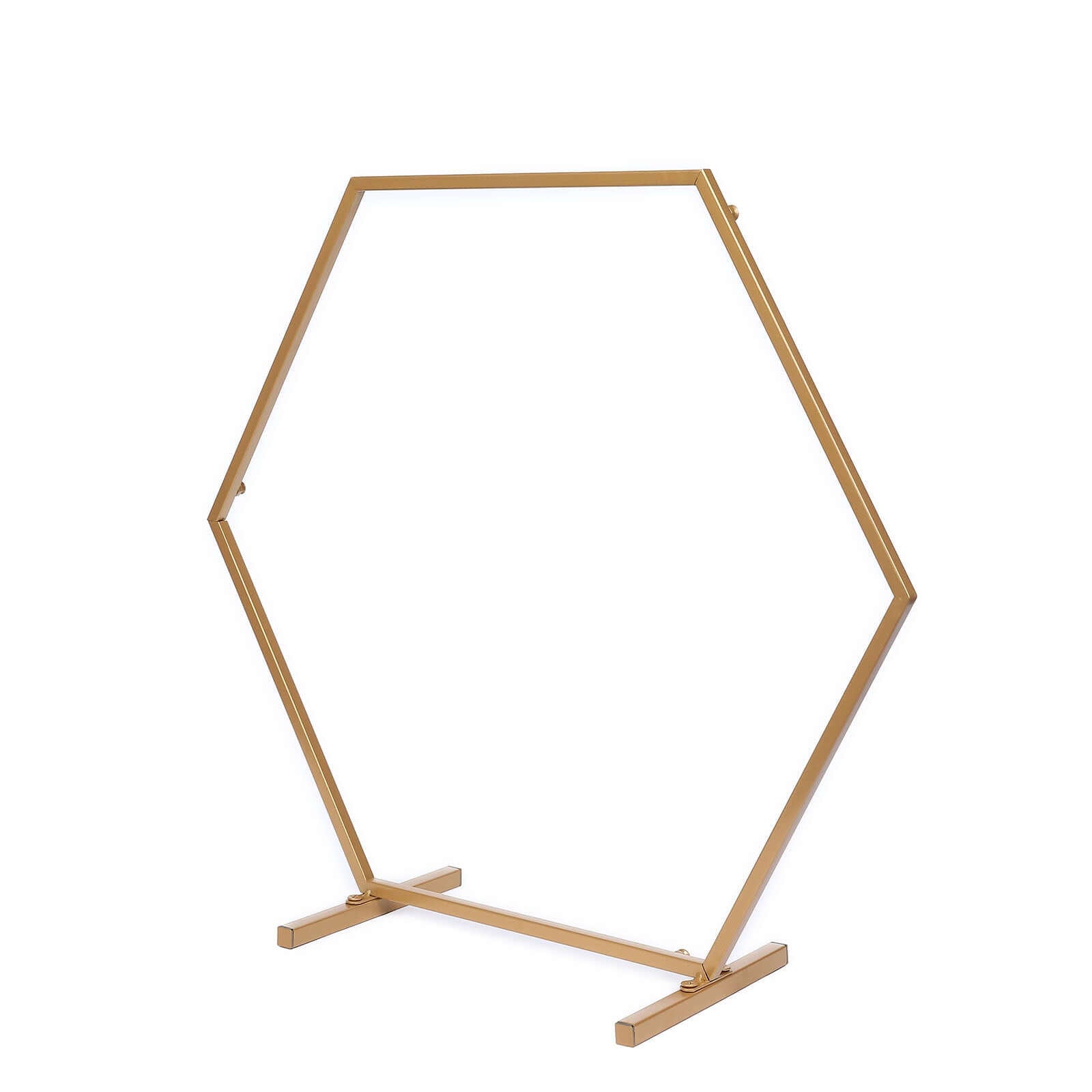 Hot Sale! Gold Metal Hexagon Self - Standing Wedding Arch Table Centerpiece 21