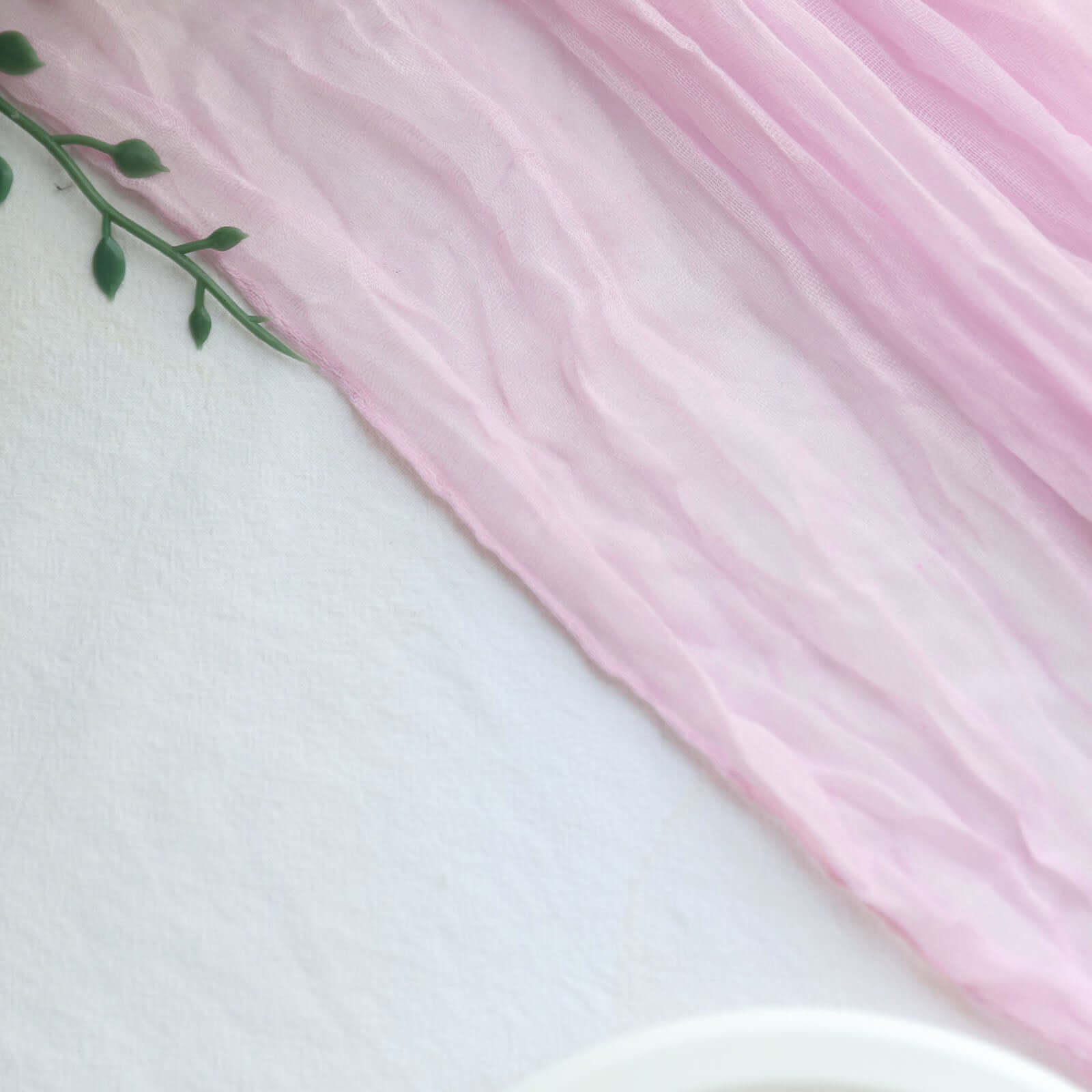 Hot Sale! 10ft Pink Gauze Cheesecloth Table Runner for Rustic Boho Decor