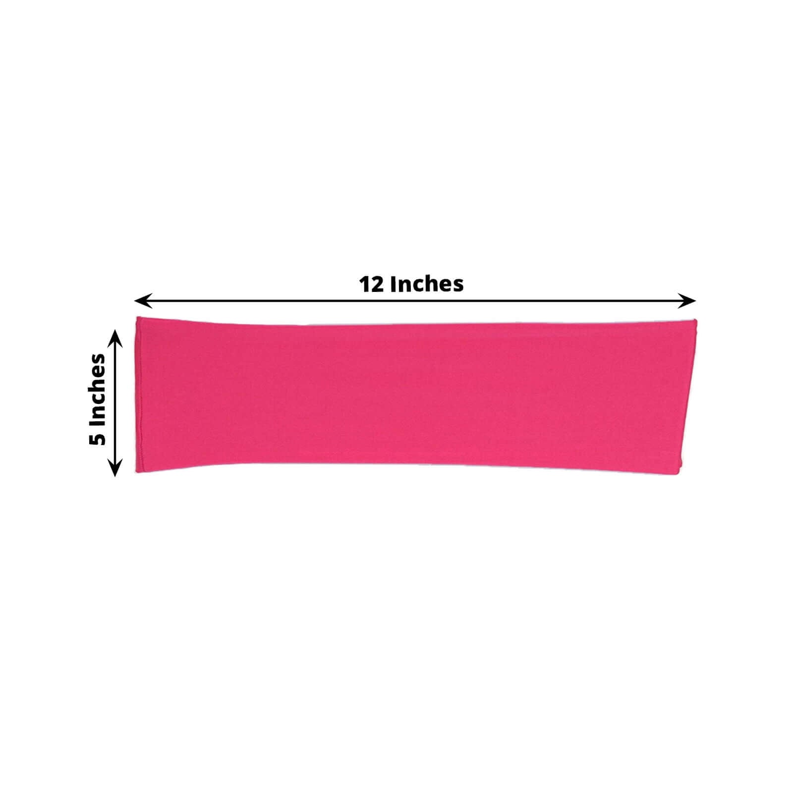 Fuchsia 5-Pack Stretch Spandex Heavy-Duty Two-Ply Chair Sashes 5x12