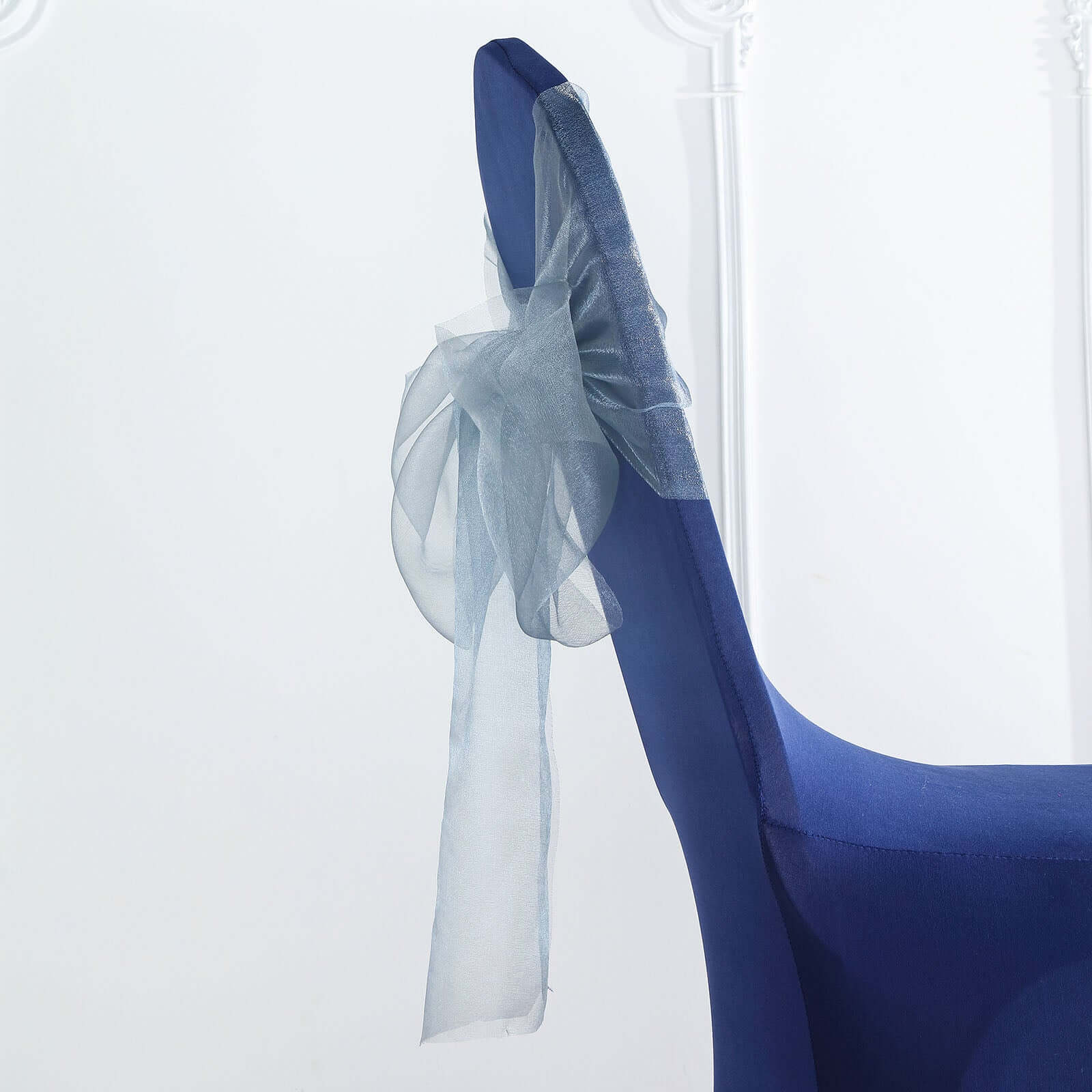 12-Foot Wide, 10-Yard Long Dusty Blue Sheer Chiffon Fabric Bolt for DIY