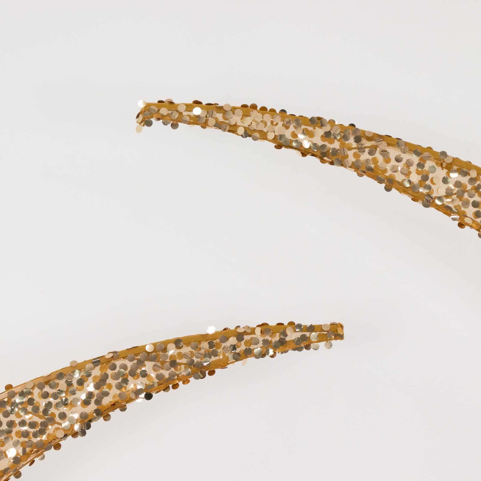 Sparkly 2-Piece Gold Payette Sequin Wedding Arch Covers - 6.5ft & 8ft