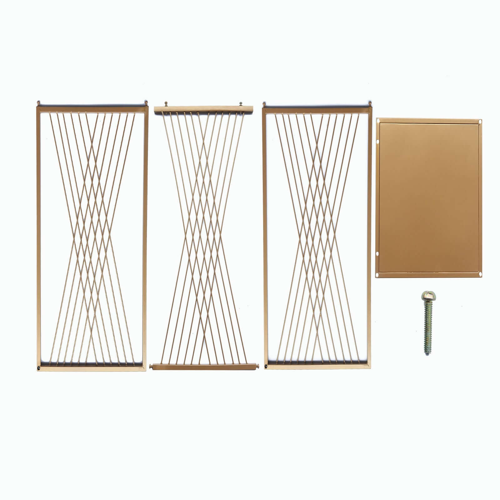 Special Offer! Set of 3 Gold Metal Rectangular Nesting Plant and Dessert Display Stands