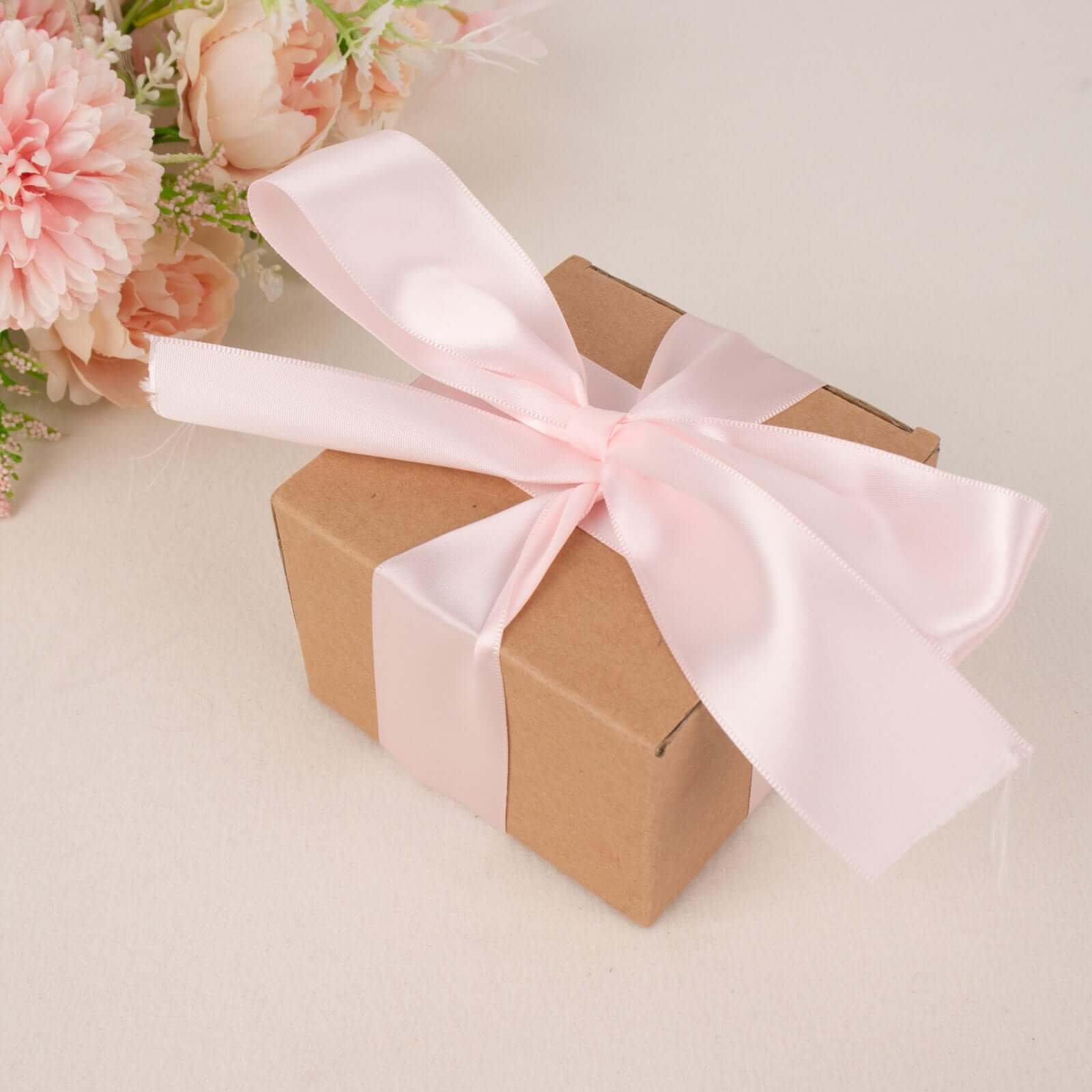 50 Yards 1.5 - inch Blush High - quality Single - faced Decorative Polyester Satin Ribbon