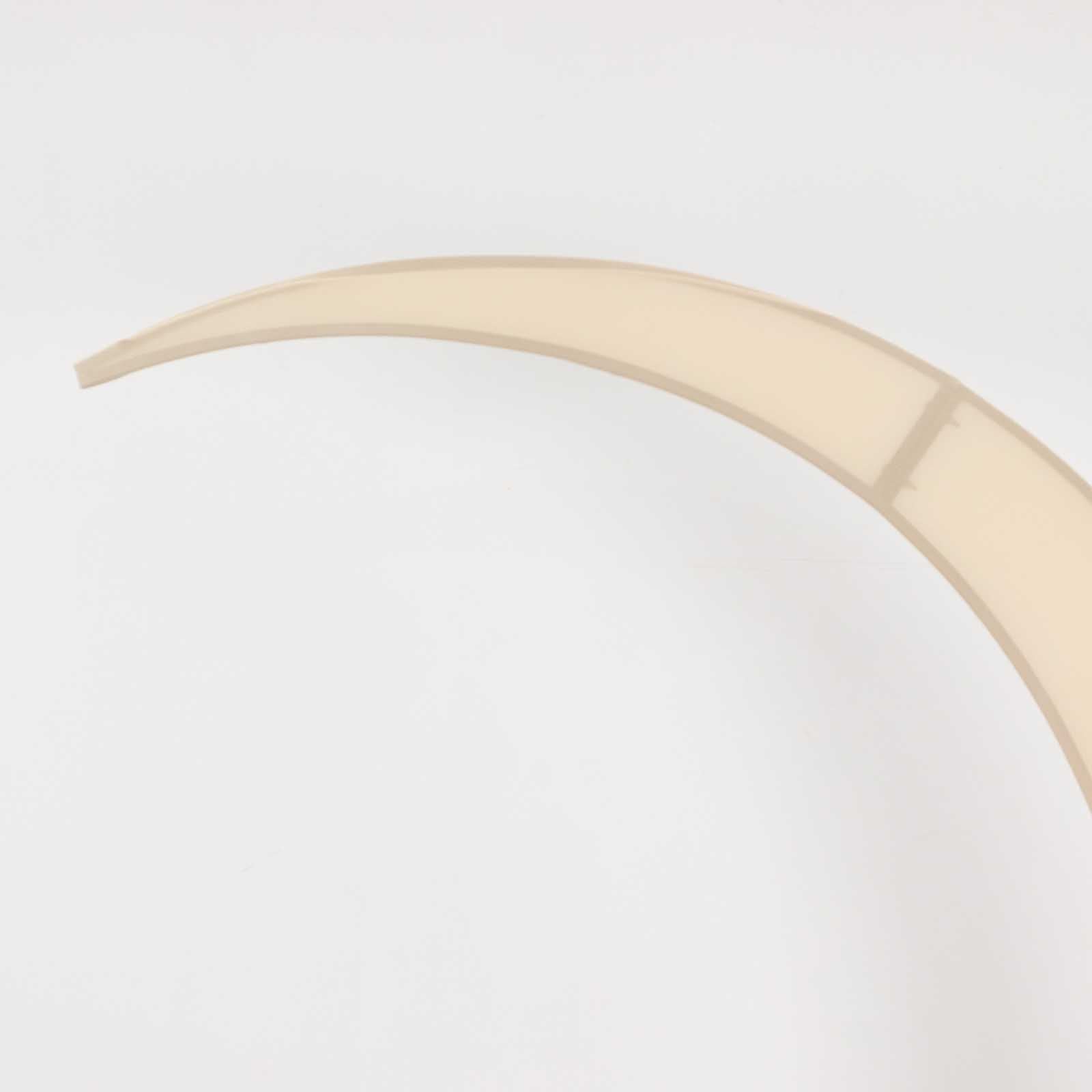 Custom-Fit 7.5ft Beige Spandex Crescent Moon Wedding Arch Cover - High Quality & Reusable
