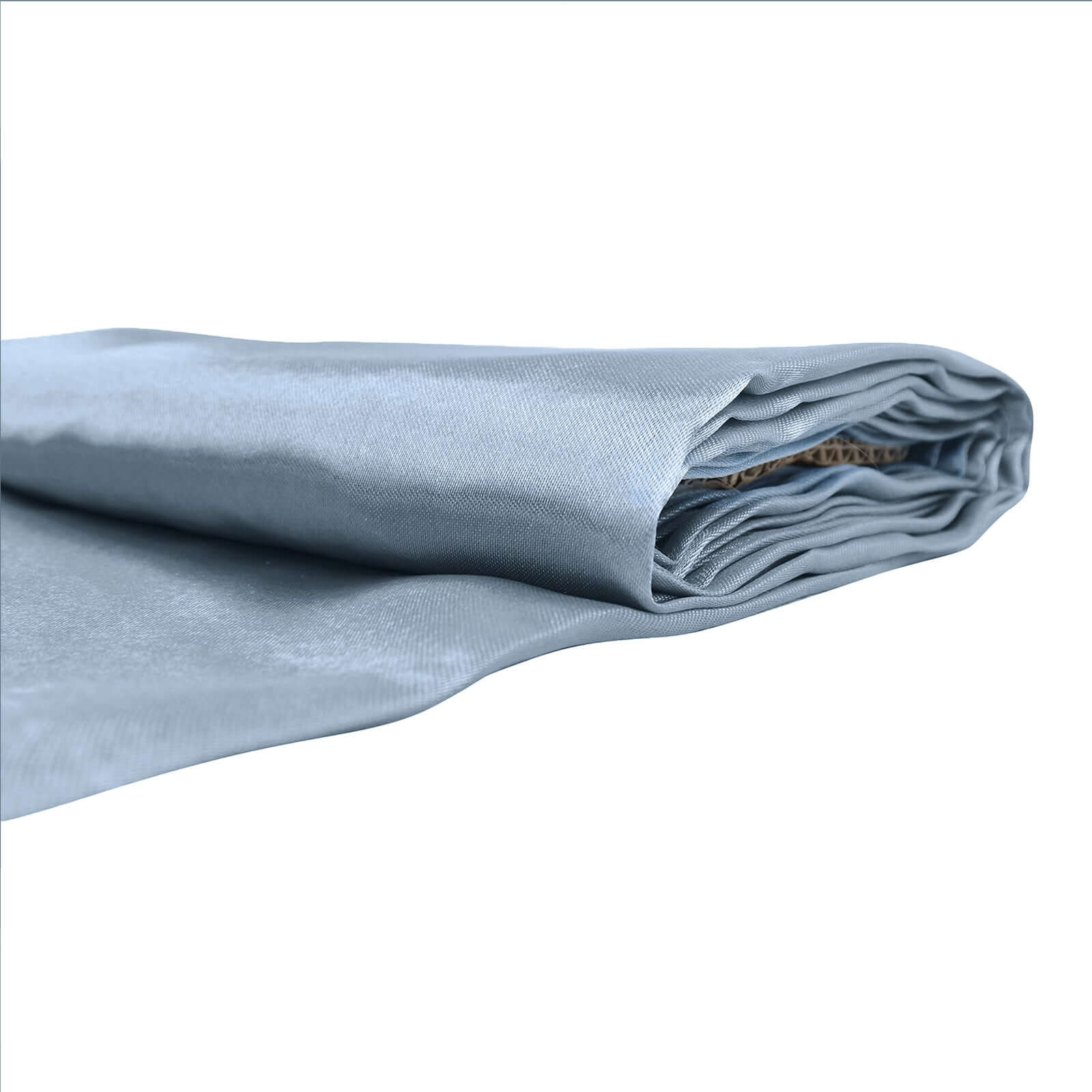 10 - Yard x 54 - Inch Dusty Blue Unfinished Satin Fabric Bolt