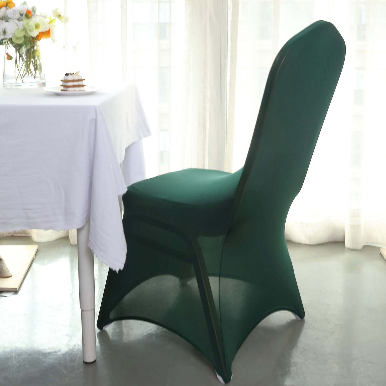 Hunter Emerald Green Spandex Banquet Chair Cover - Stretch 160GSM Fabric