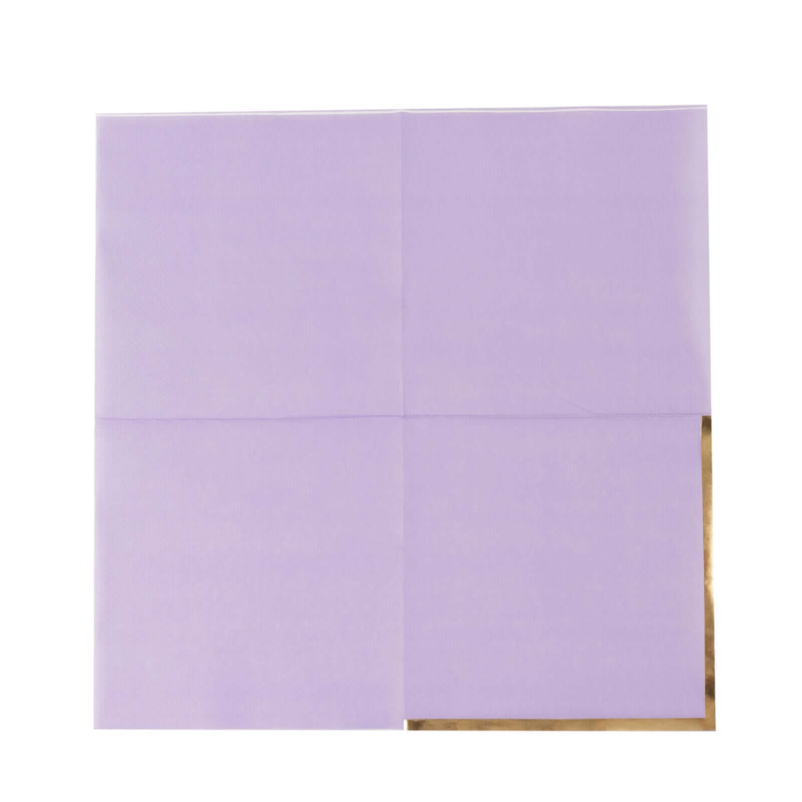 Hot Deal! 50-Pack Disposable 2-Ply Lavender Cocktail Paper Napkins with Gold Foil Edge, 6.5x6.5 for Events