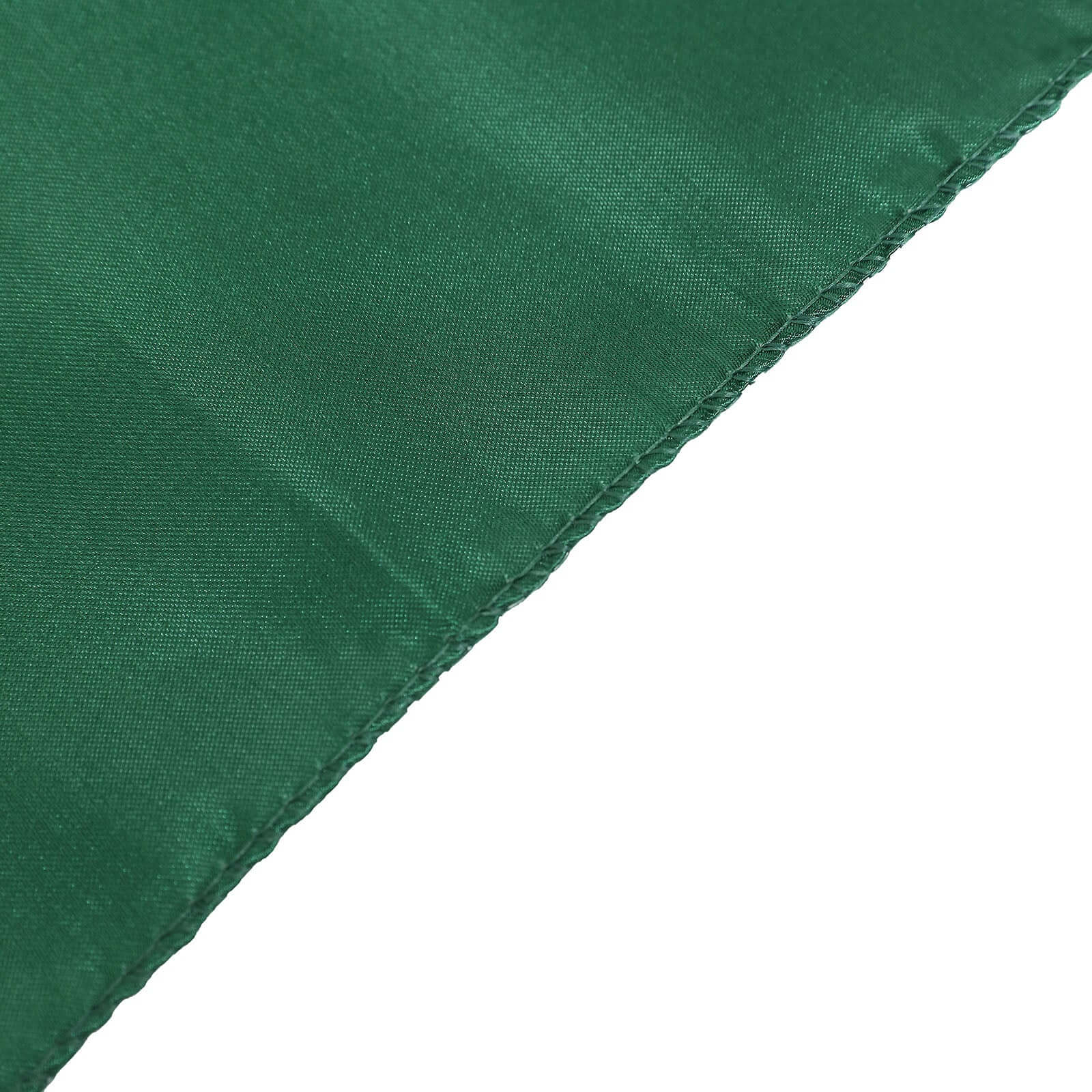 Hunter Emerald Green Satin Self-Tie Chair Covers - Durable Slip-On for Folding, Dining & Banquet Chairs