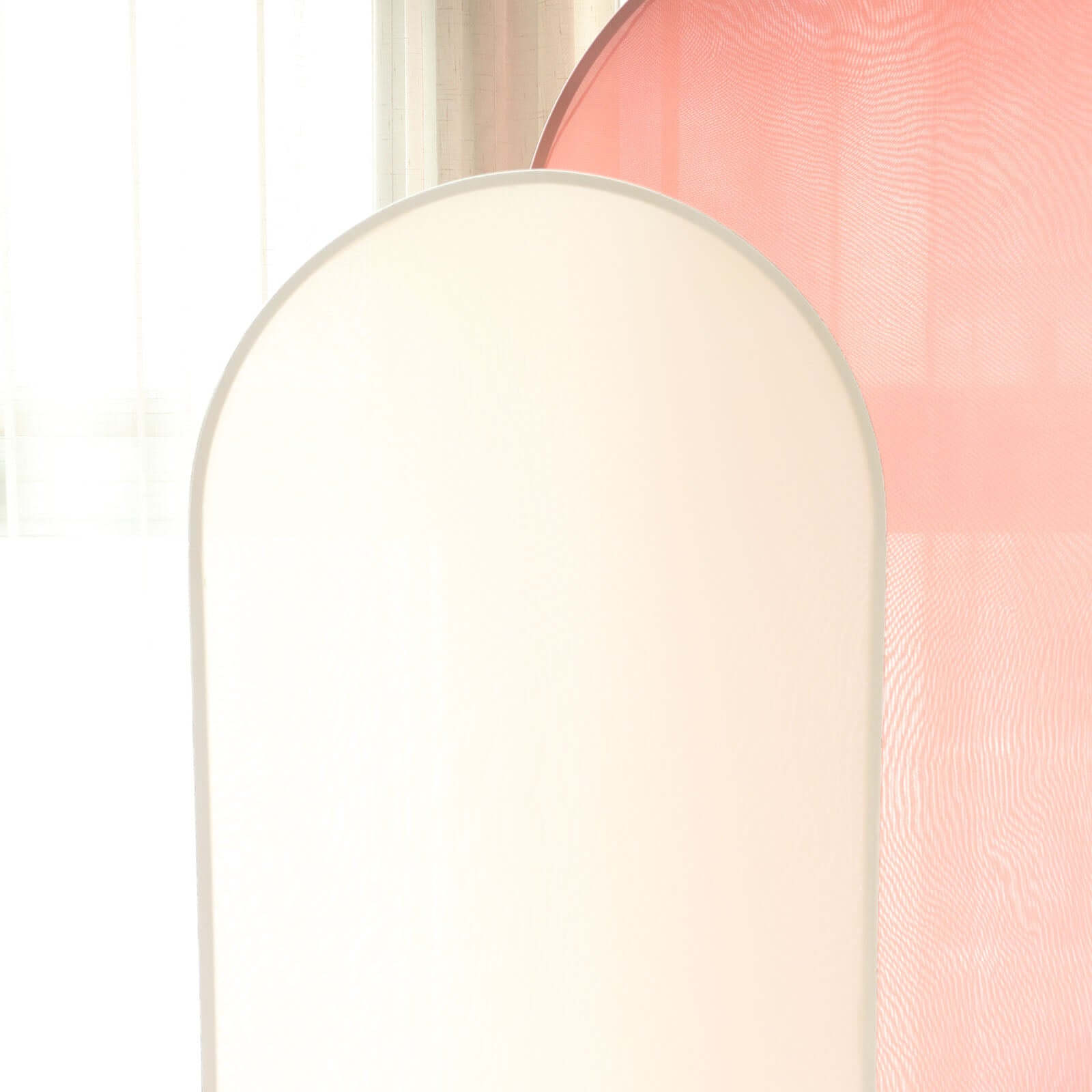 5ft Double-Sided Matte Beige Spandex Fitted Cover for Round Top Wedding Arch Stand