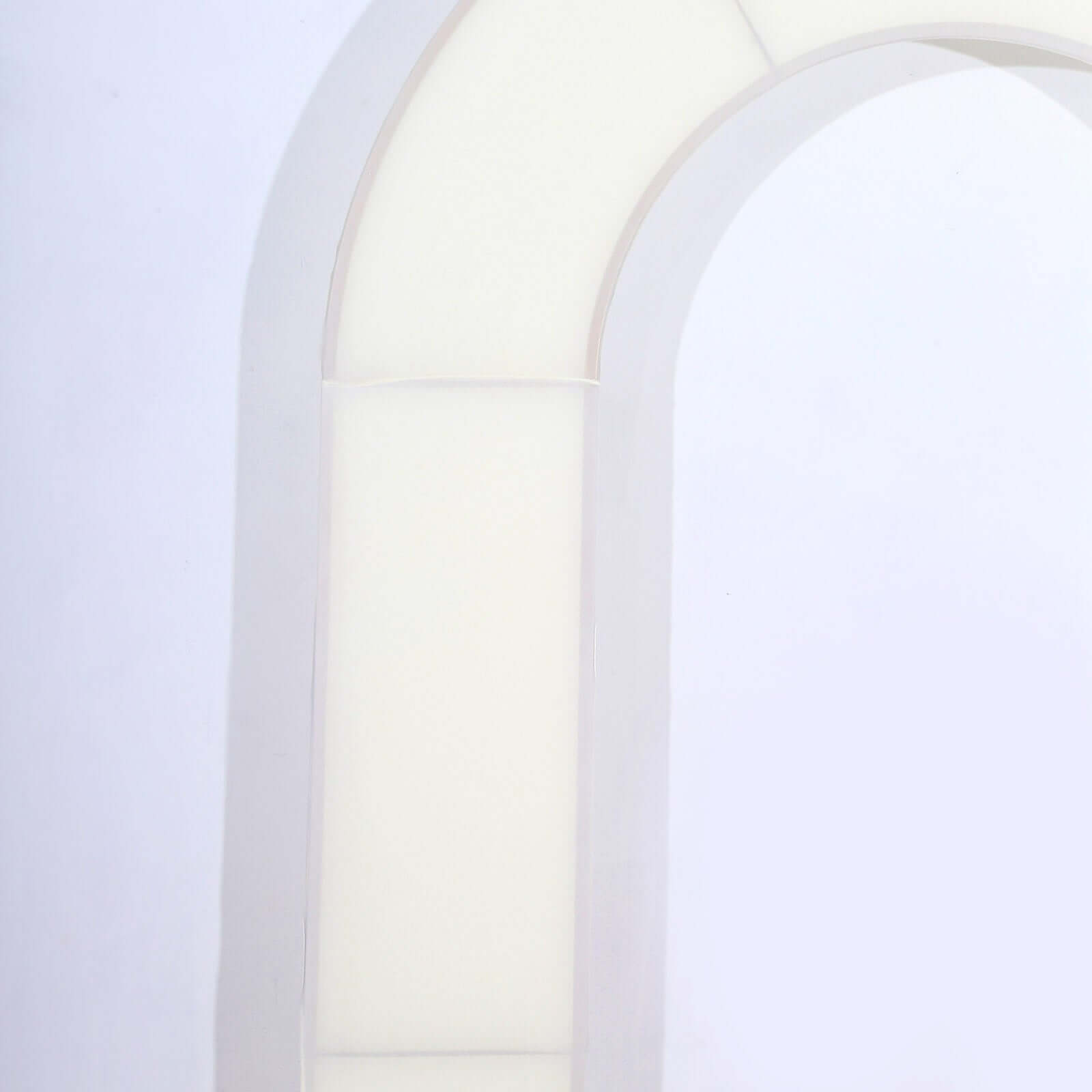 Premium 8ft Ivory Spandex U-Shaped Wedding Arch Cover - Double-Sided Slipcover