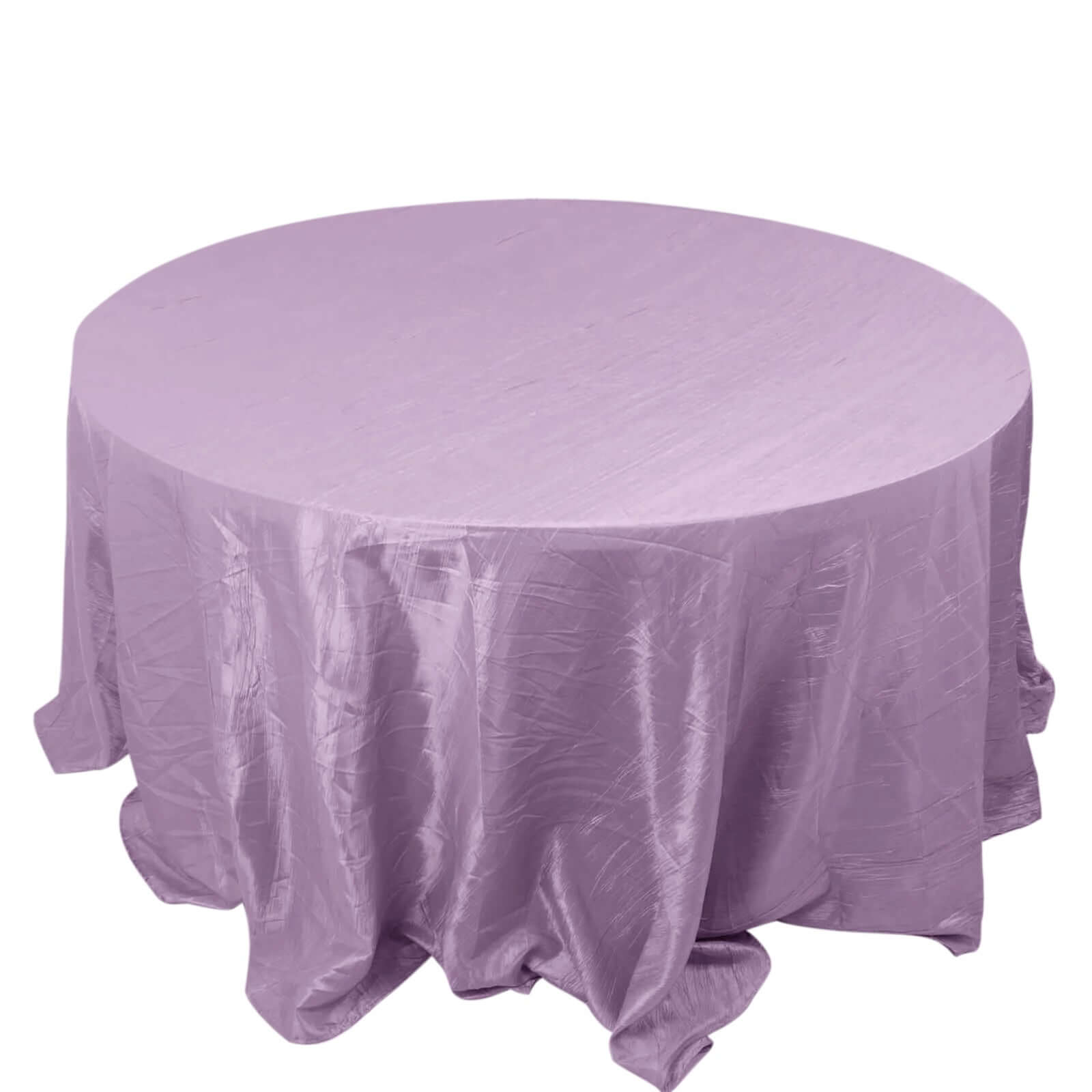 Seamless Crinkle Taffeta 132' Round Tablecloth in Violet Amethyst