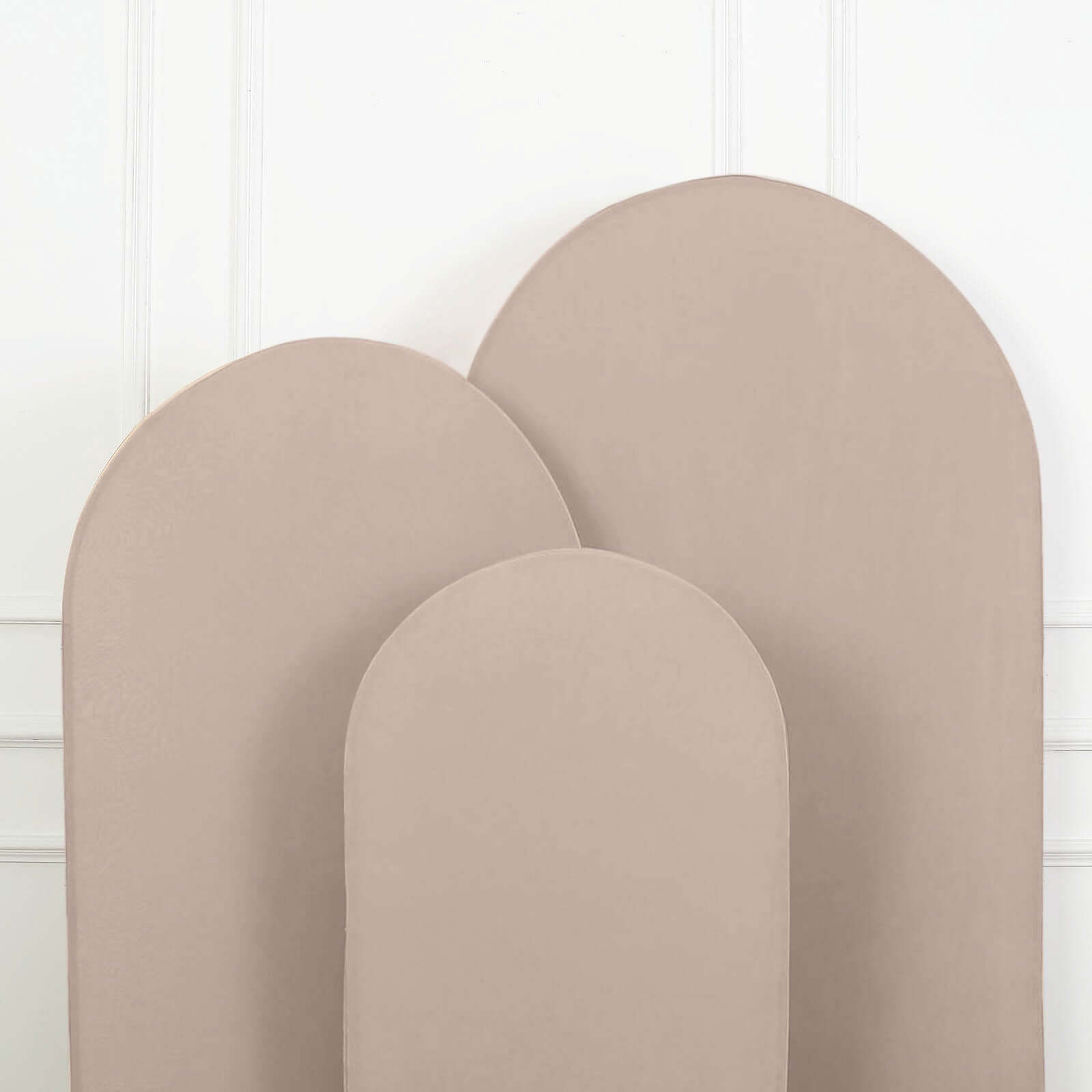 5ft Double-Sided Matte Nude Spandex Fitted Cover for Round Top Wedding Arch Stand