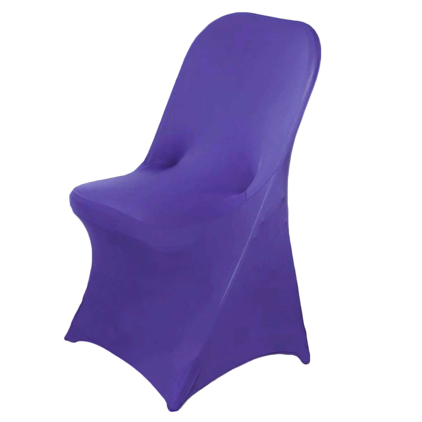 Purple Reusable & Wrinkle-Resistant 160GSM Spandex Stretch Chair Cover for Folding Chairs