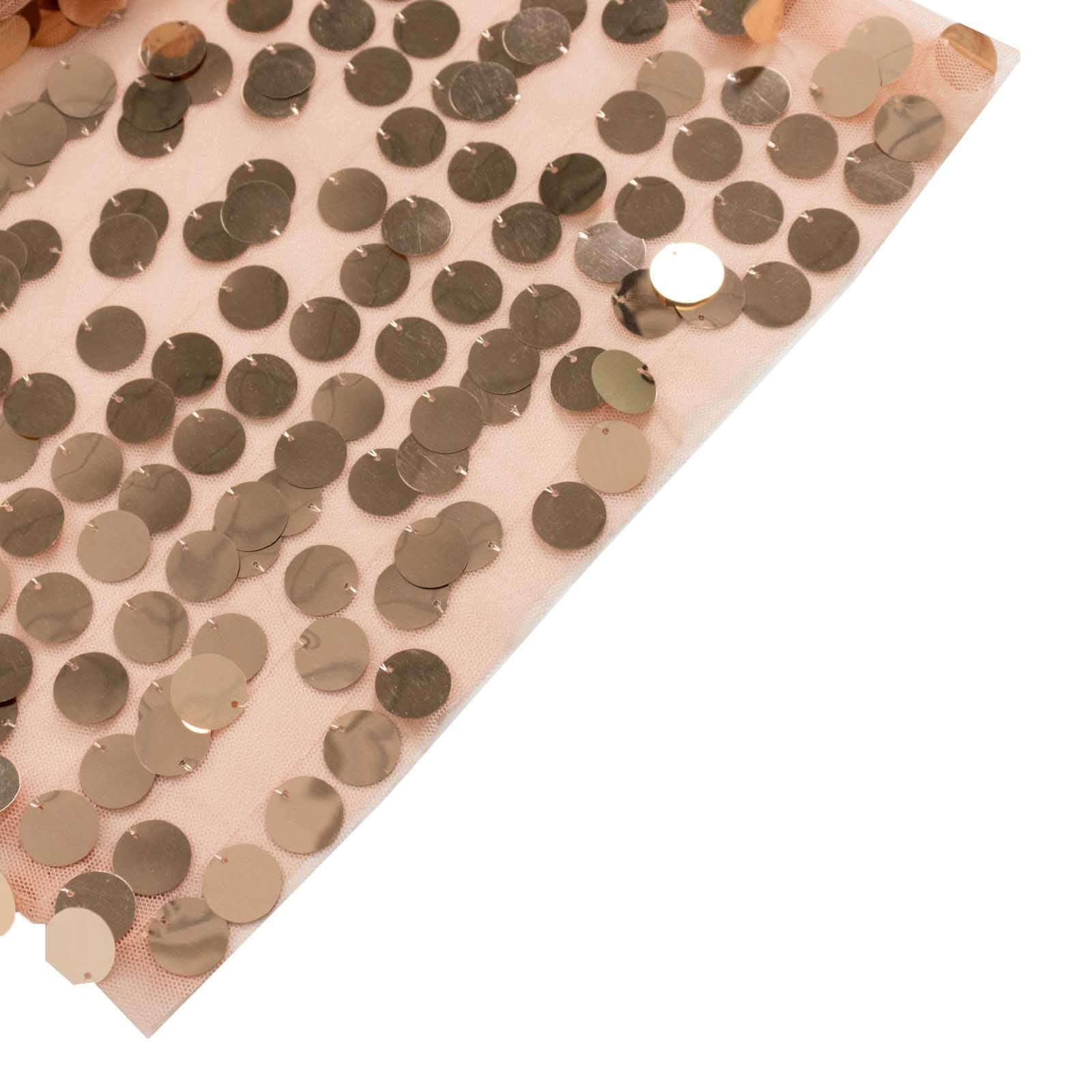 8ft Rose Gold Sparkly Payette Sequin U-Shaped Wedding Arch Slipcover