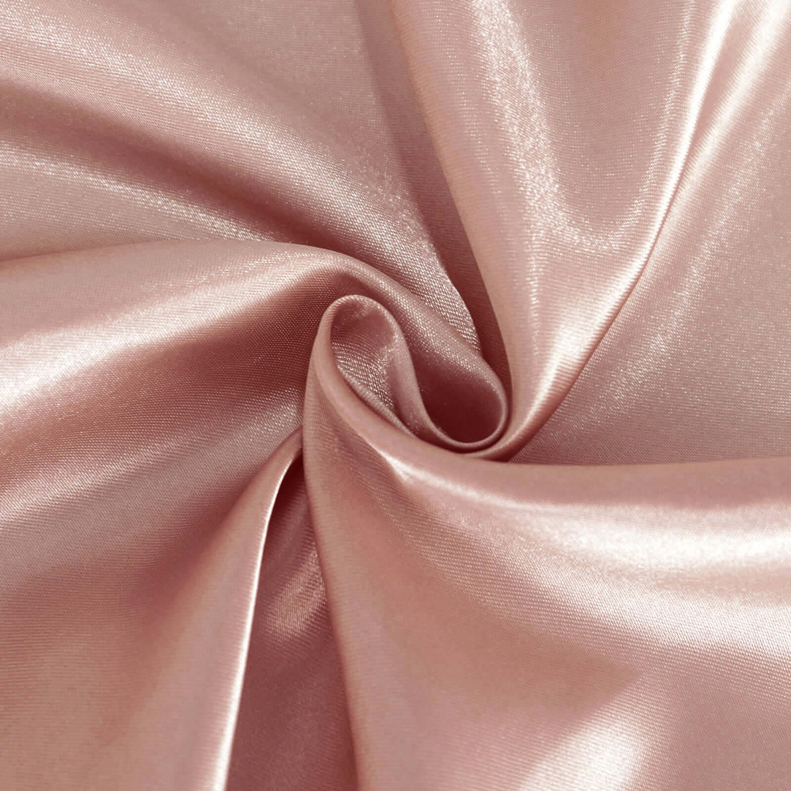 Exclusive Dusty Rose Satin Round Tablecloth - 90 Inches, Smooth & Lustrous