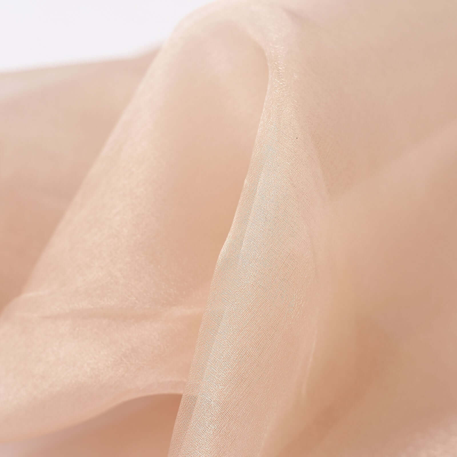 10yd Nude High-Quality Sheer Chiffon Fabric Bolt for DIY Drapery