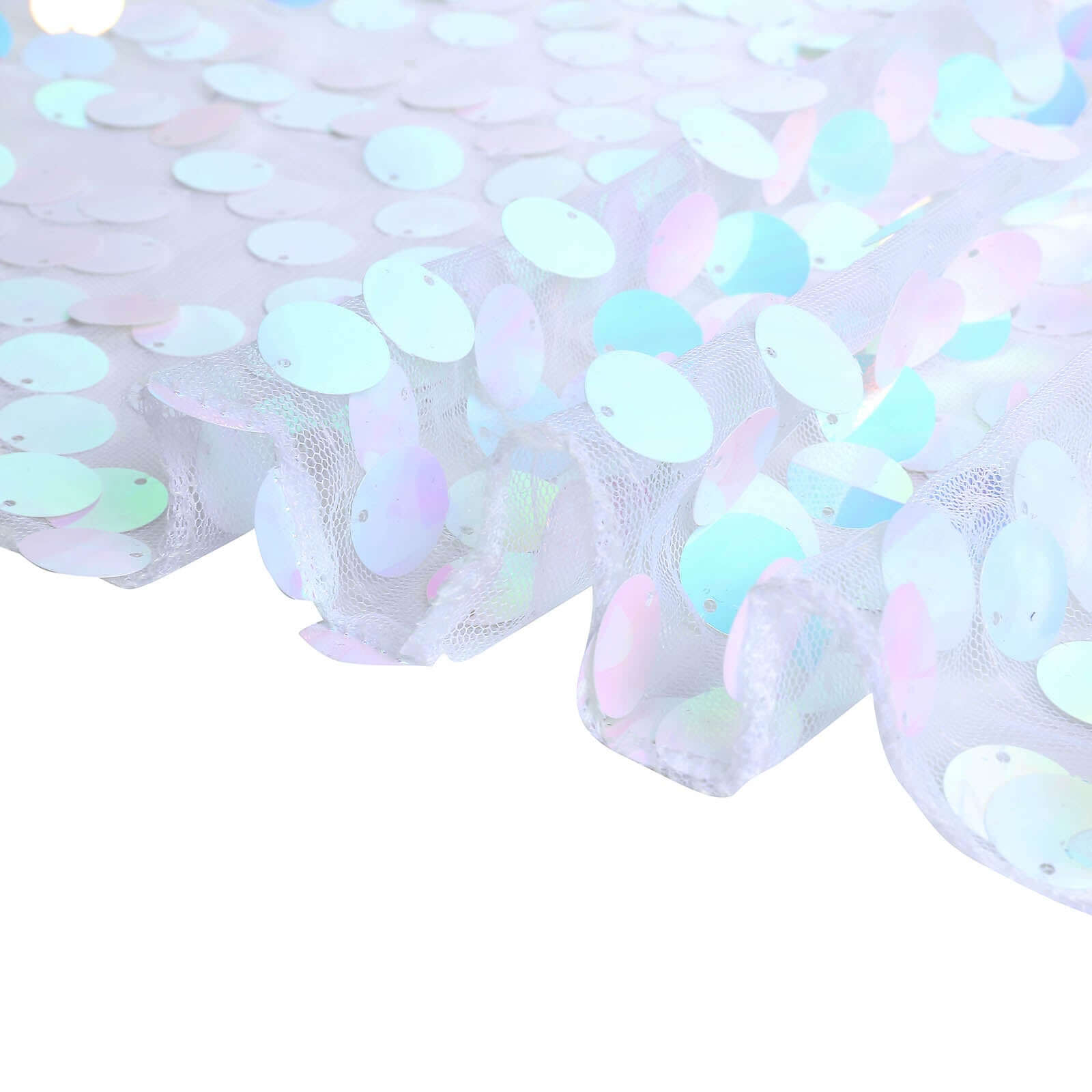 Hot! 54"x4 Yards Iridescent Blue Sequin Mesh Fabric Roll for DIY Craft