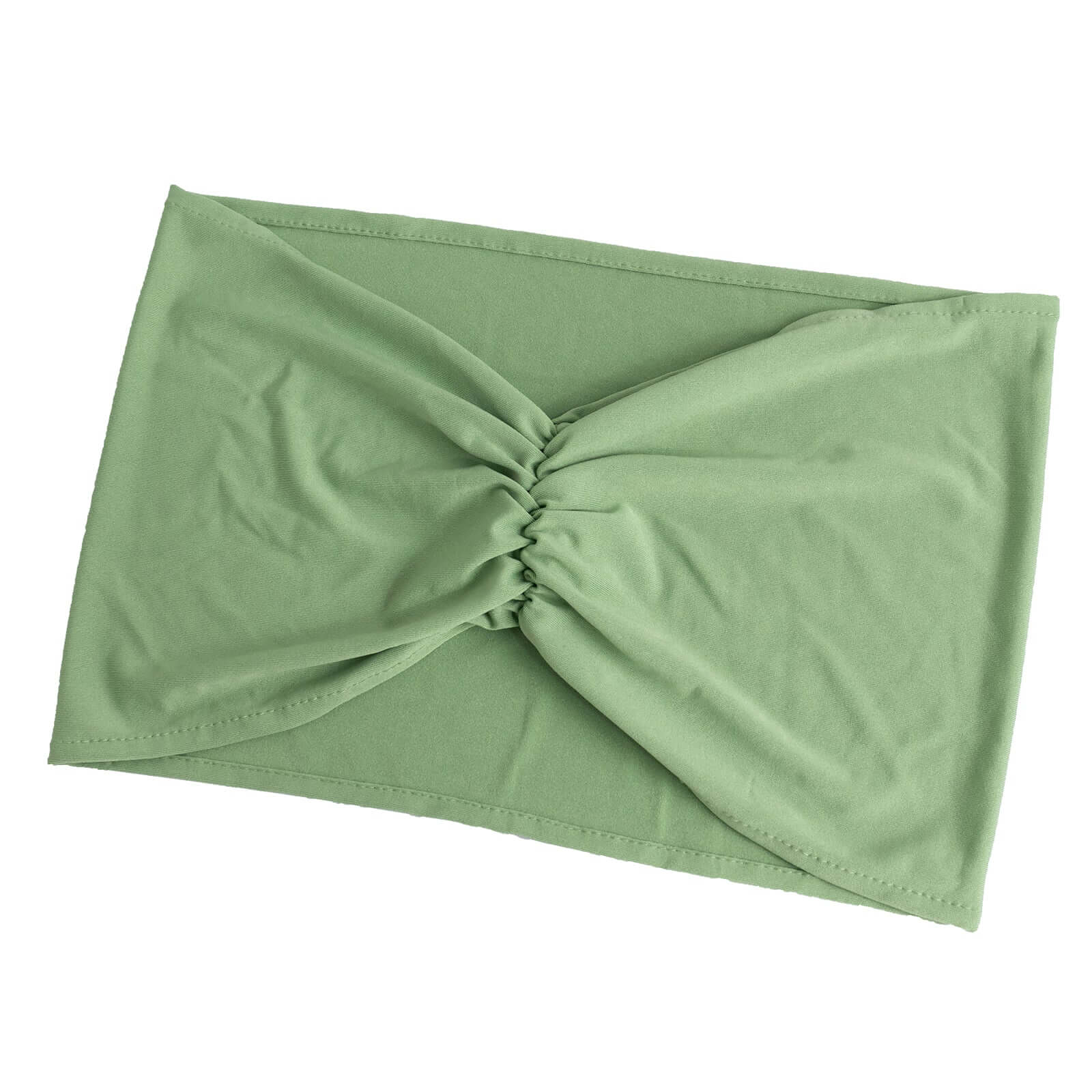 Hot Deal! 5-Pack Sage Green Ruffled Spandex Chair Sashes - Wide & Stretchable