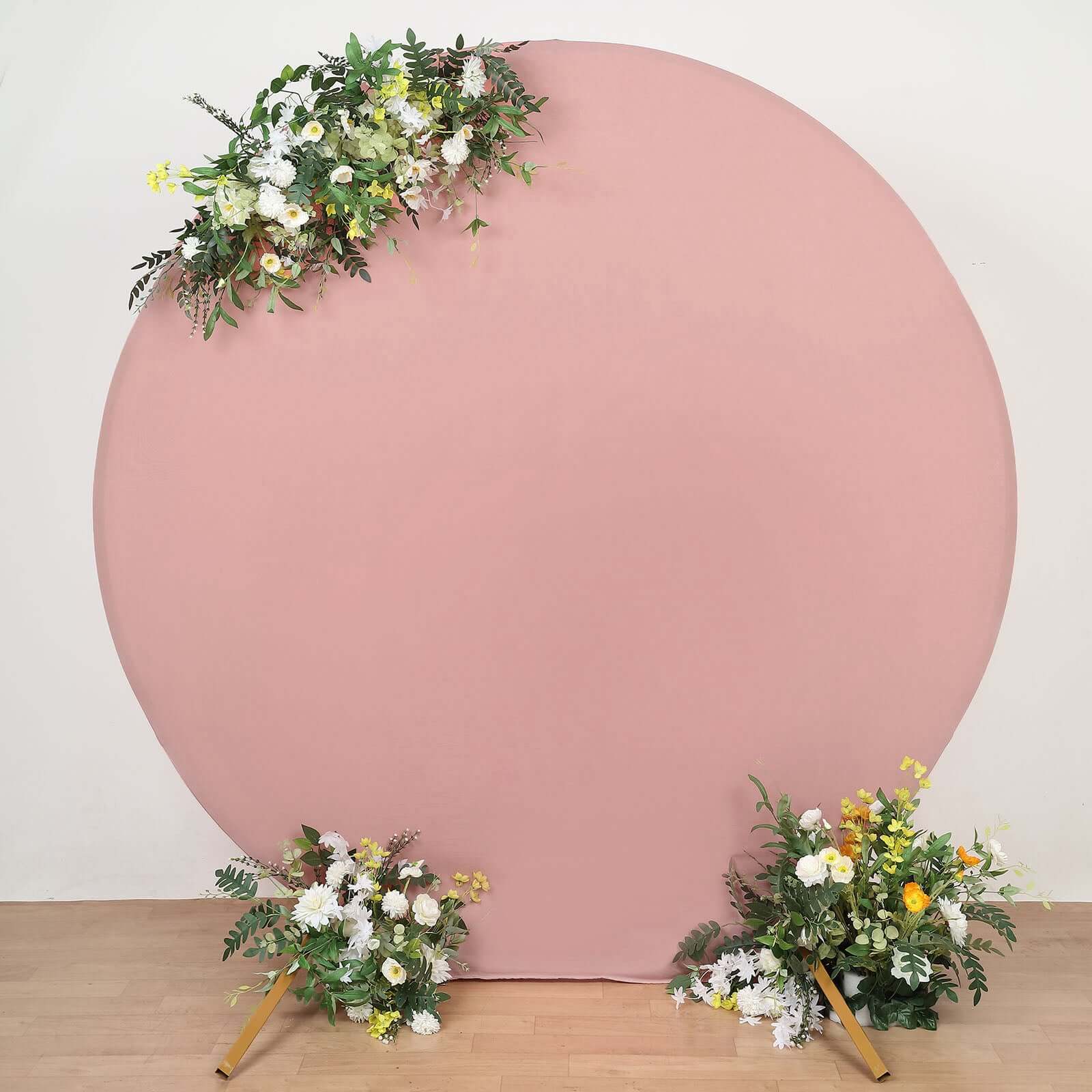 7.5ft Dusty Rose Spandex Party Backdrop Cover - Double-Sided Fit!