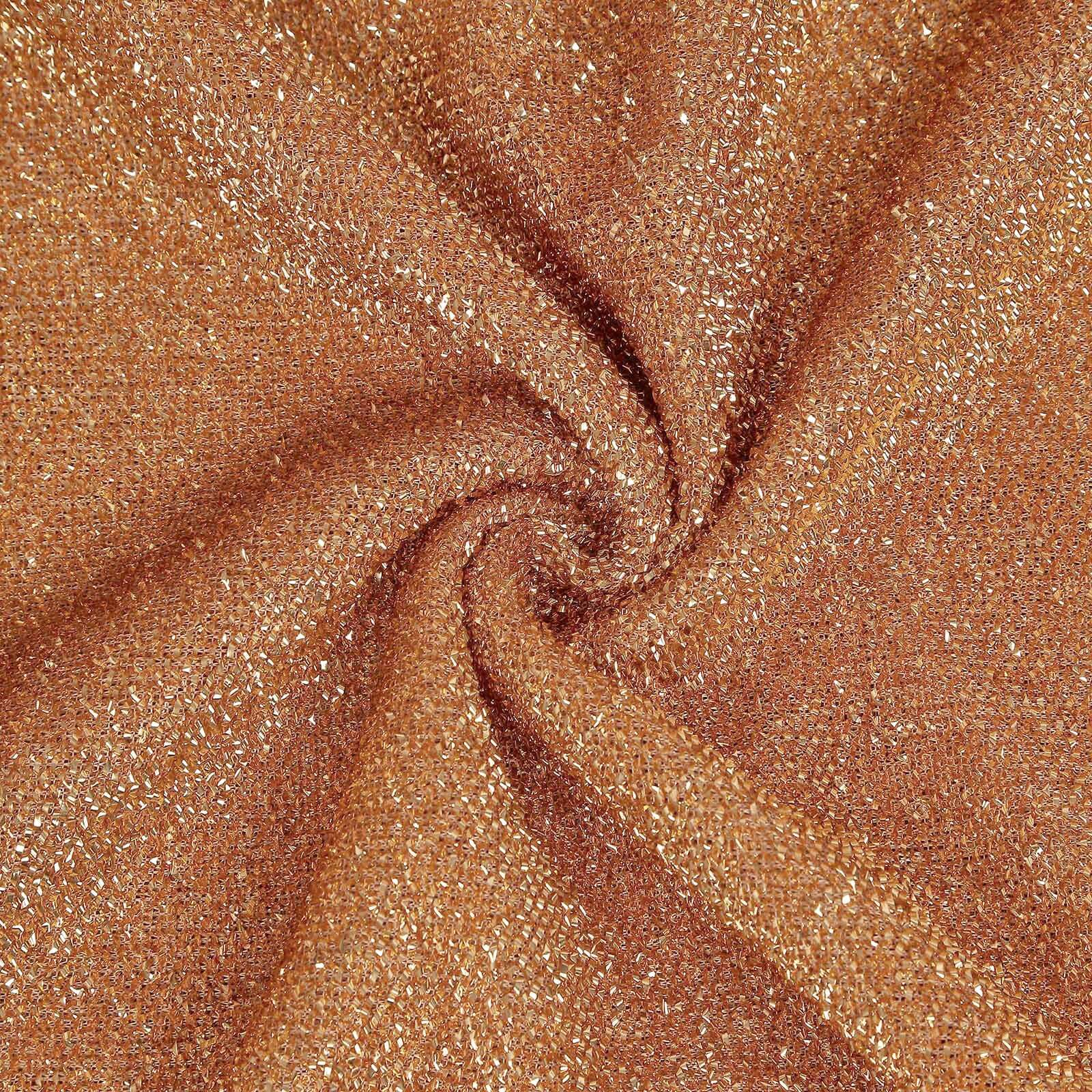 Hot Sale! 6ft Antique Gold Shimmer Tinsel Spandex Backdrop Cover for Round Top Wedding Arch