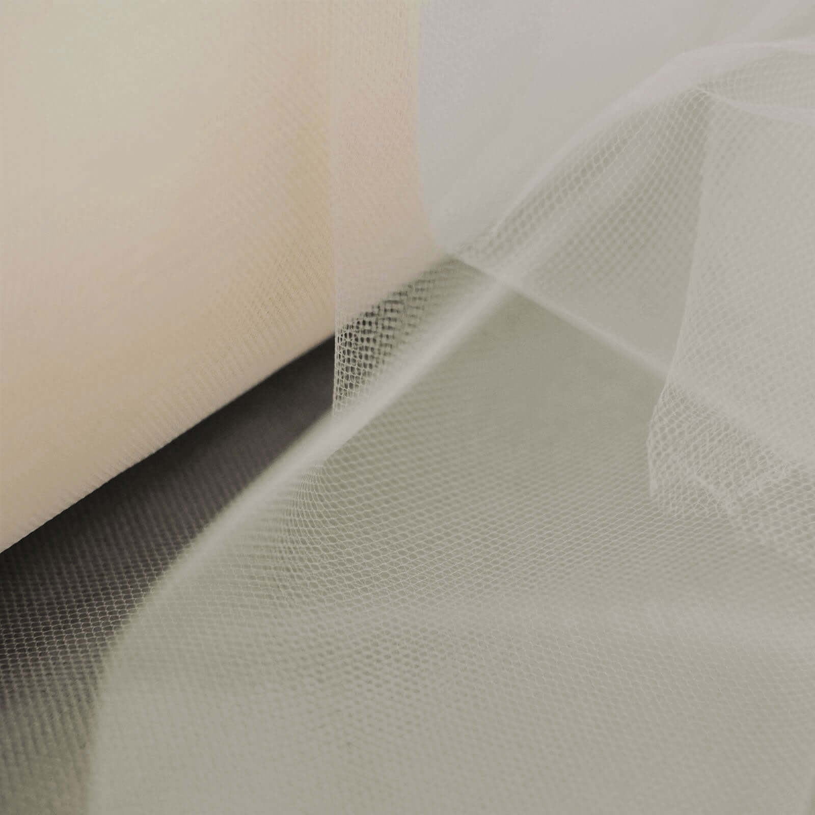 100 Yards of Soft Beige Tulle Fabric Bolt, Ideal for Crafts and Special Occasions