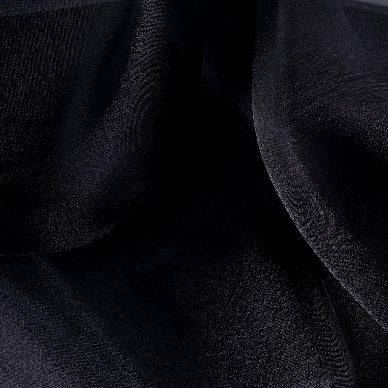 10yd Black High - Quality Sheer Chiffon Fabric Bolt for DIY Drapery
