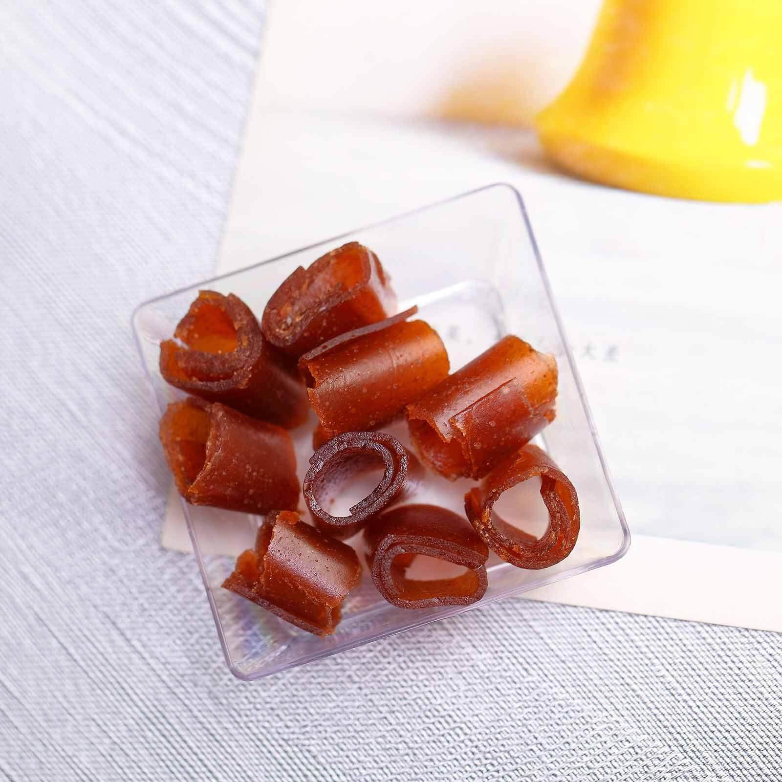 50-Pack Clear Plastic Disposable Appetizer Plates with Modern Square Design