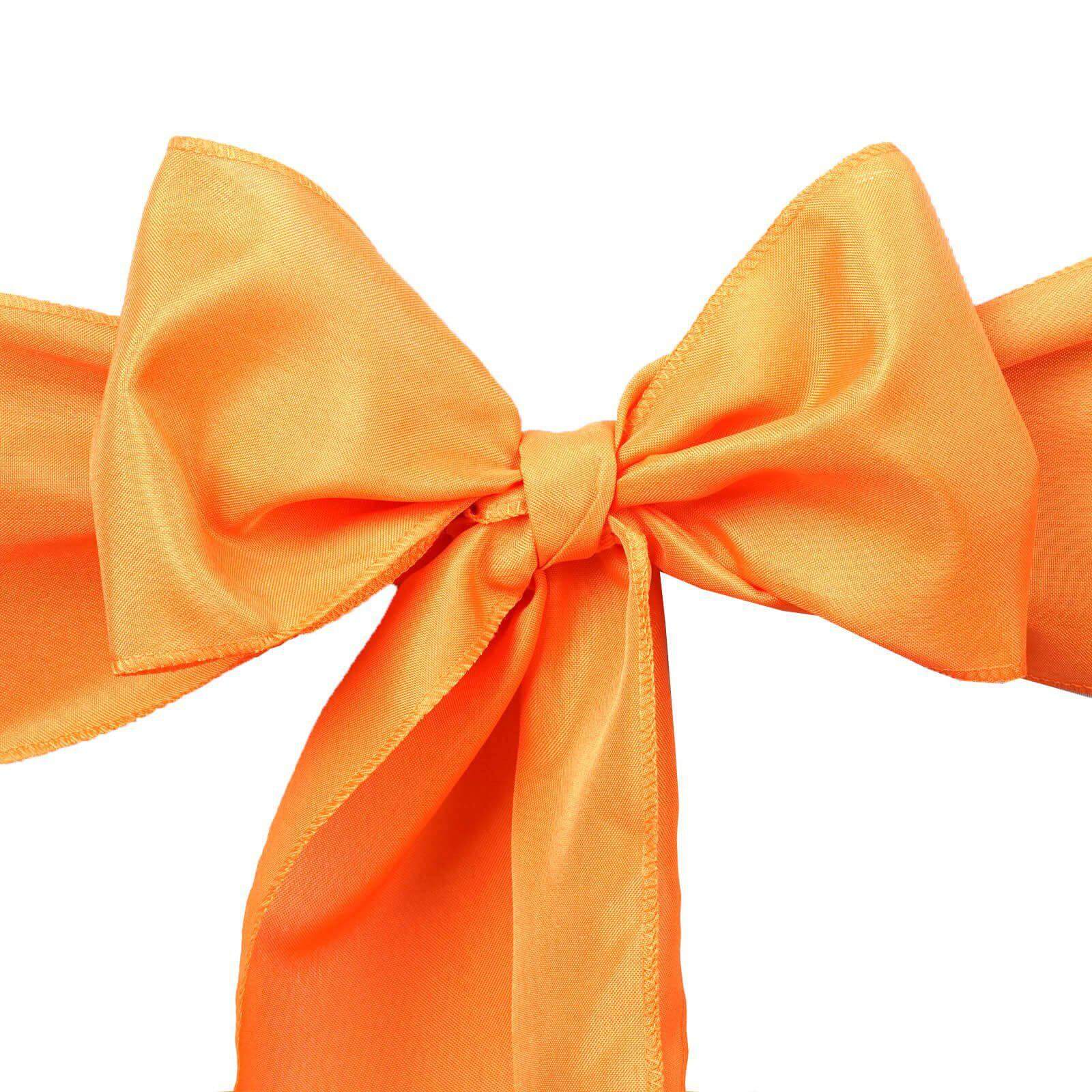 Hot Deal! 5-Pack Orange Polyester Chair Sashes 6x108