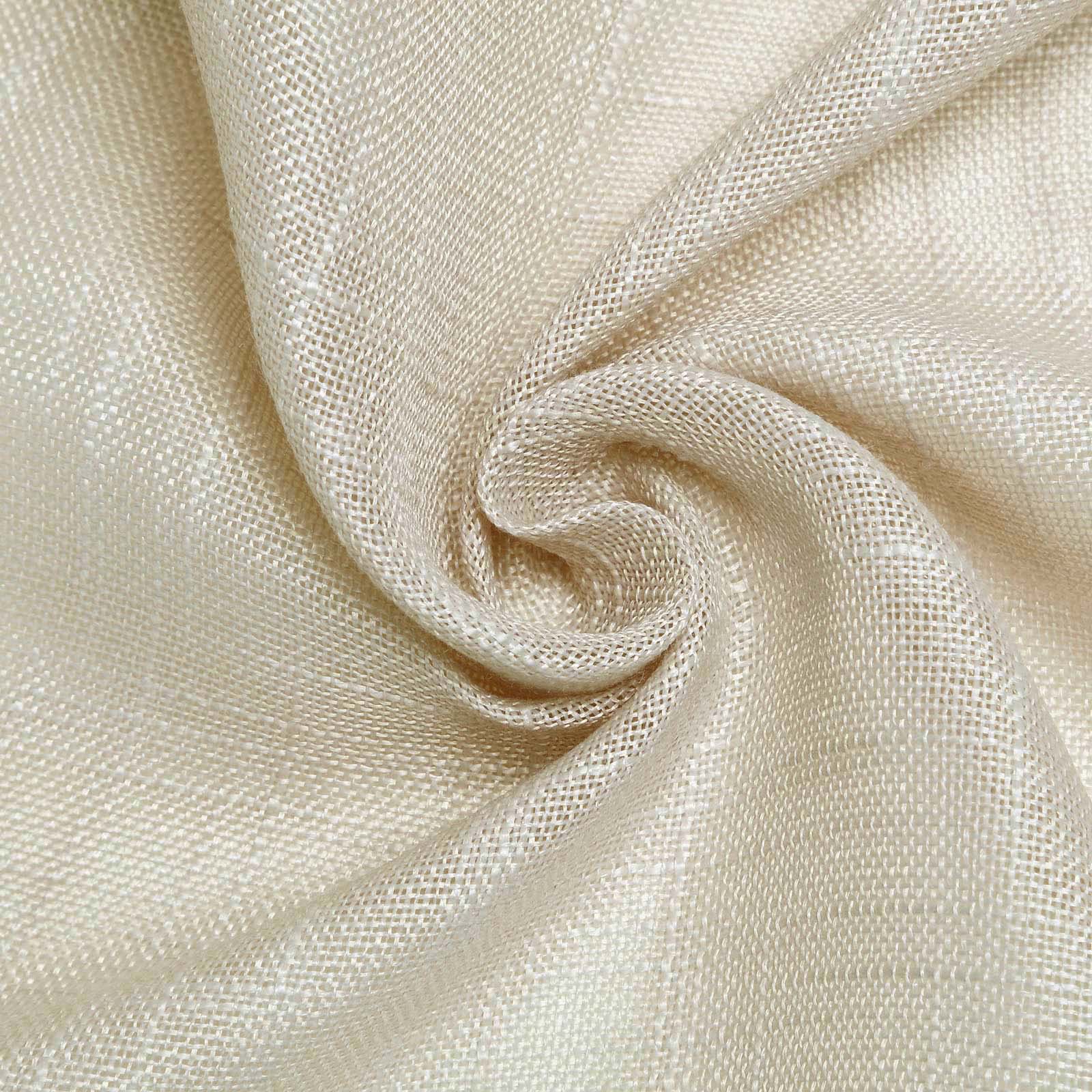 5-Pack Durable Wrinkle-Resistant Beige Faux Linen Chair Sashes for Events