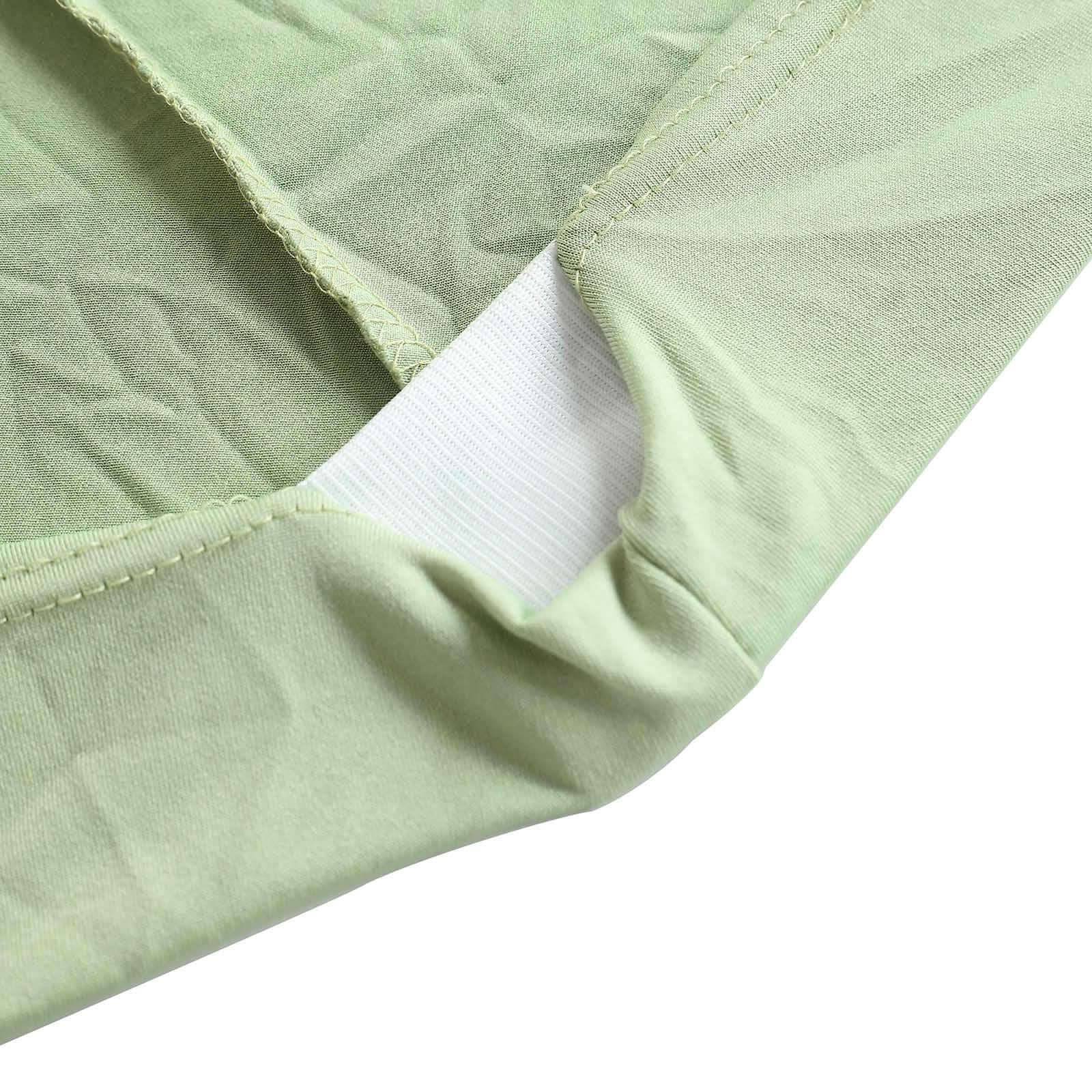 Sage Green Spandex Stretch Fitted Highboy Cocktail Table Cover - Easy Maintenance, Fits 24-32 Inch Tables